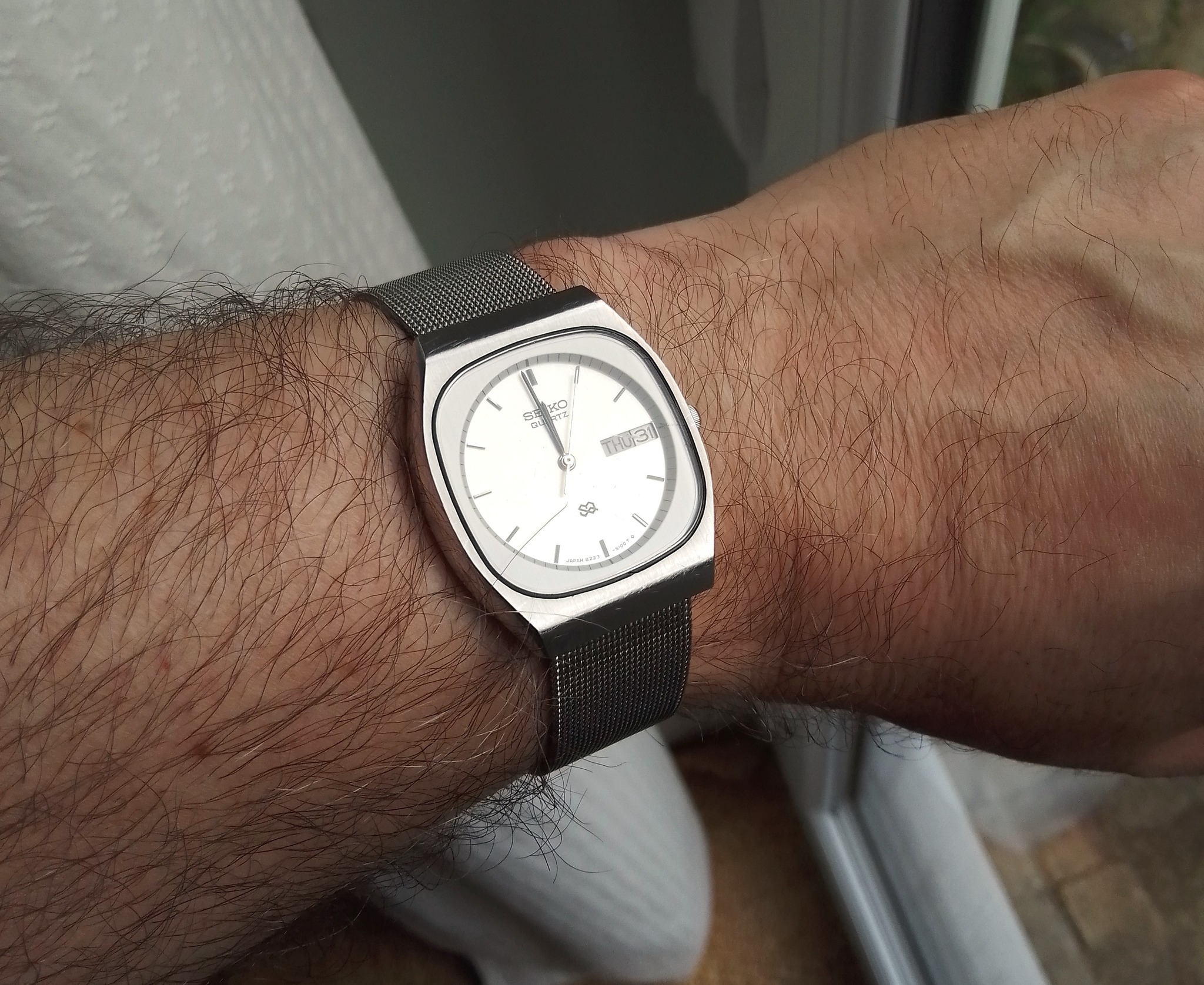 Put my original Seiko 7A48-5000 Chronograph on a leather bund