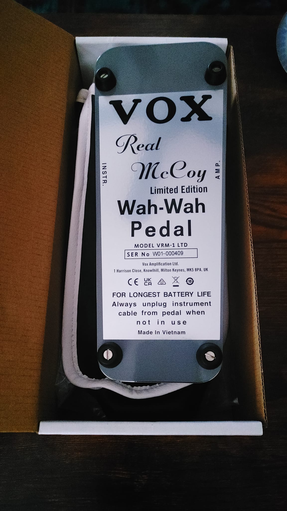 It was worth the wait! Vox VRM-1 Limited. Great for porn music