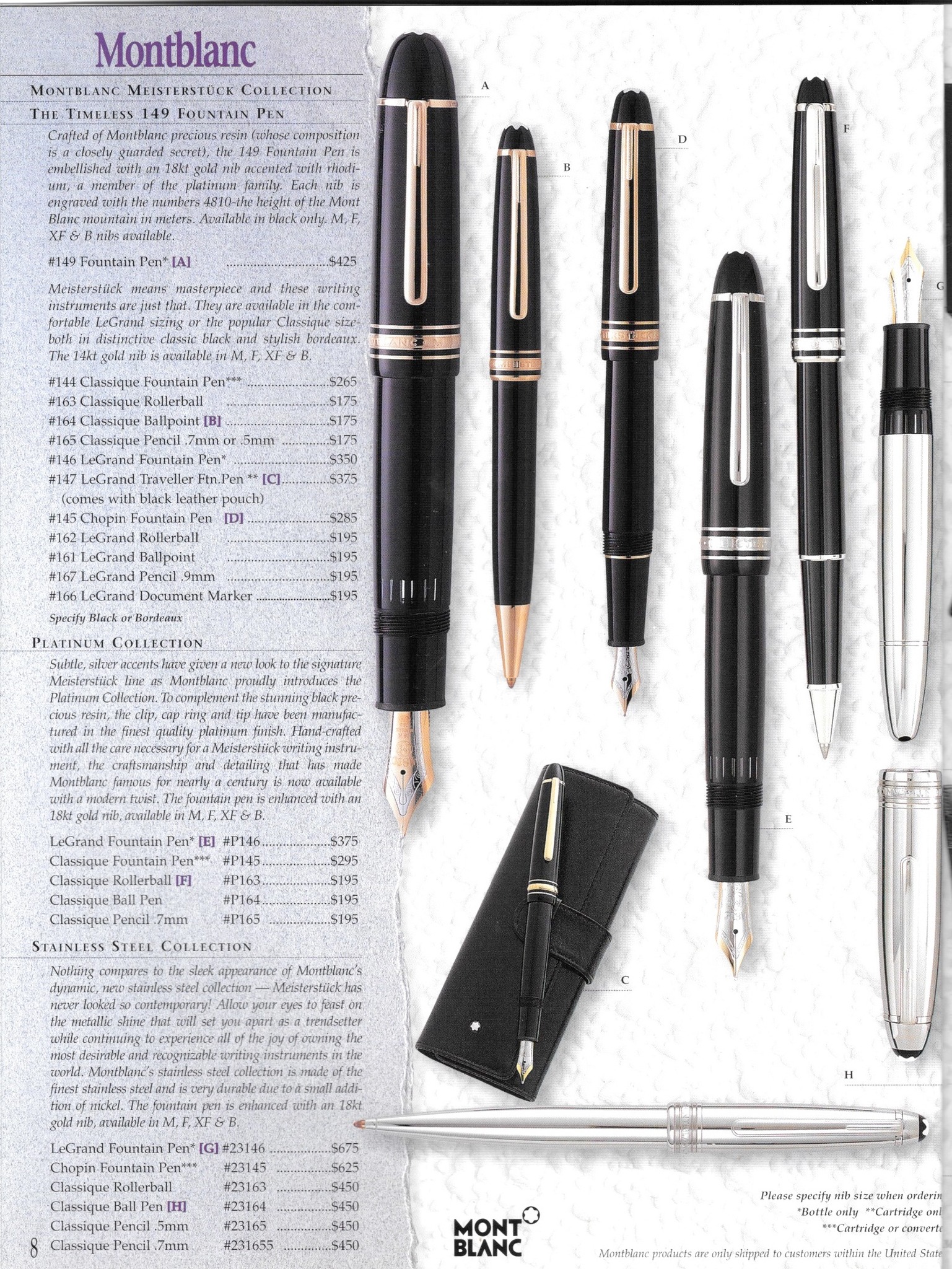 Looking back, FPH Catalogue, 2000 Montblanc.