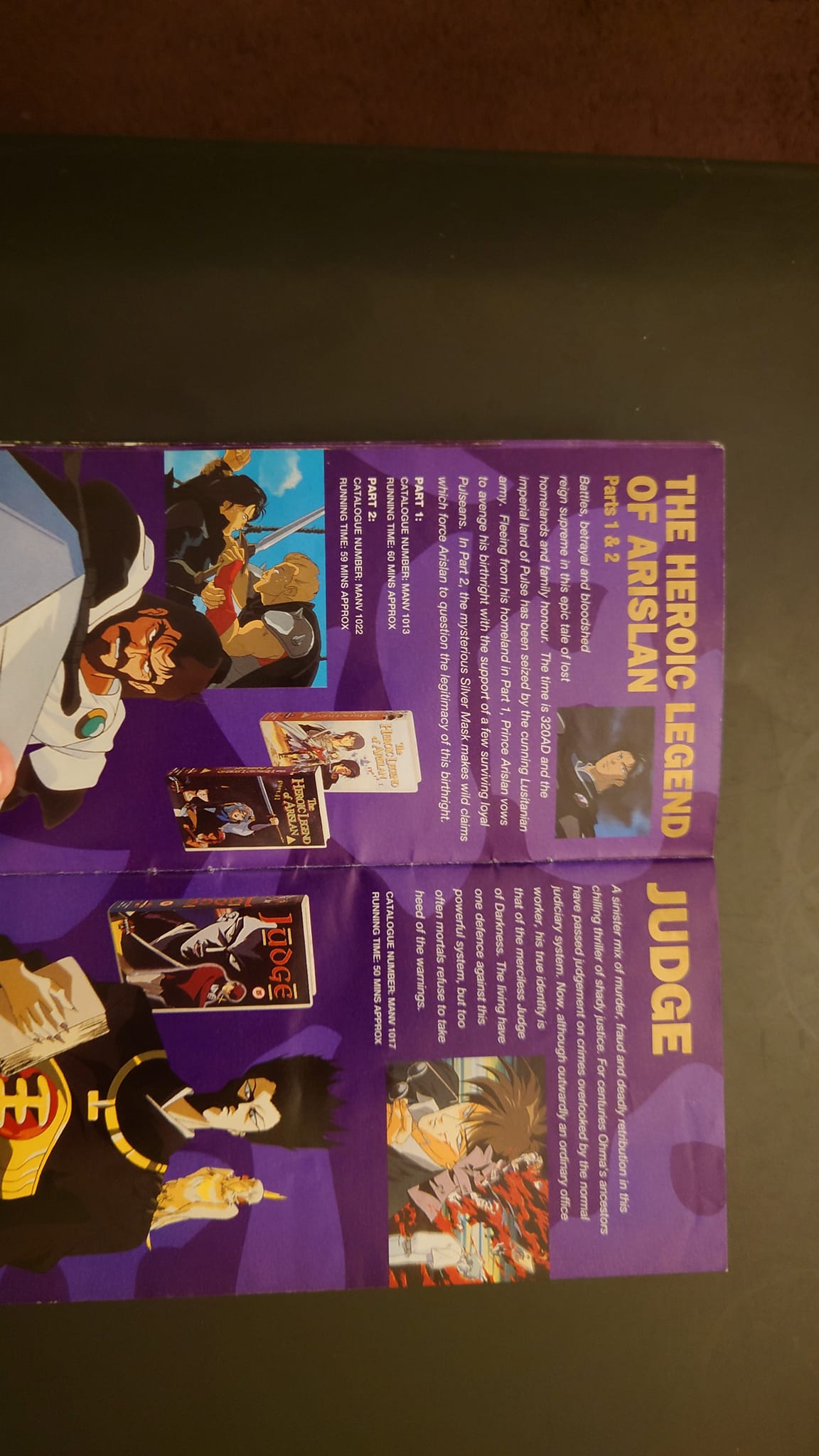 Check out the old Manga promo booklet that came with all UK PAL VHS.