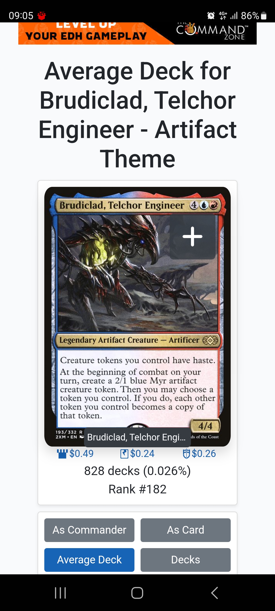 mtg brudiclad commander deck Magic The Gathering - Modern Horizons 3 Multiverse Legends (MUL) #36 Illustrated by JungShan Magic Building a Brudiclad Deck :