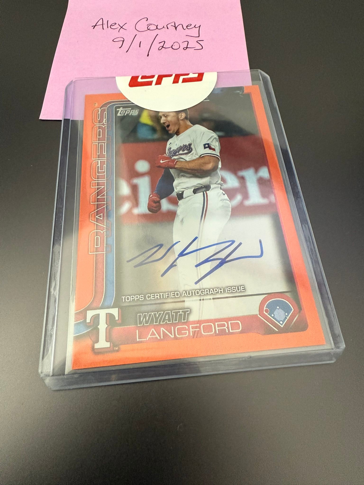 2025 Topps Series 2 - Wyatt Langford Auto /25. 375 ? PPG&S