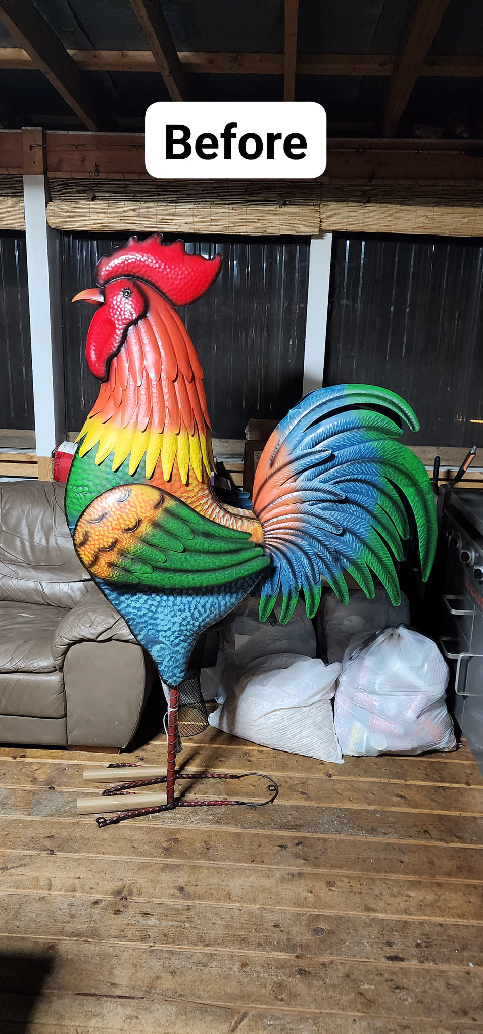 The Rooster May Crow Sign – Rustic Metal Tin Aluminum – 8x12 Inch – Funny Chicken Wall Décor