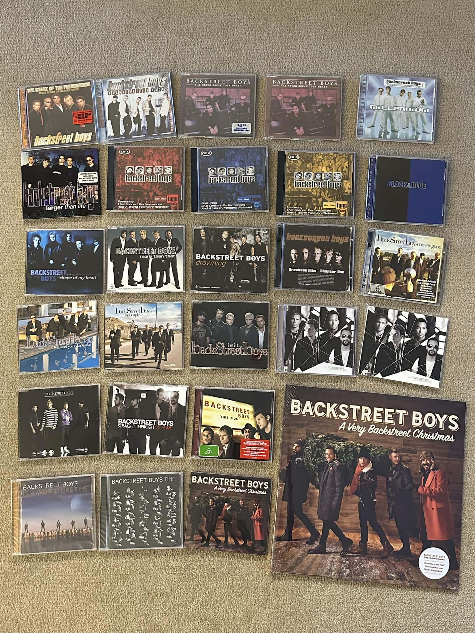 Backstreet Boys CD/DVD collection and nostalgic memories