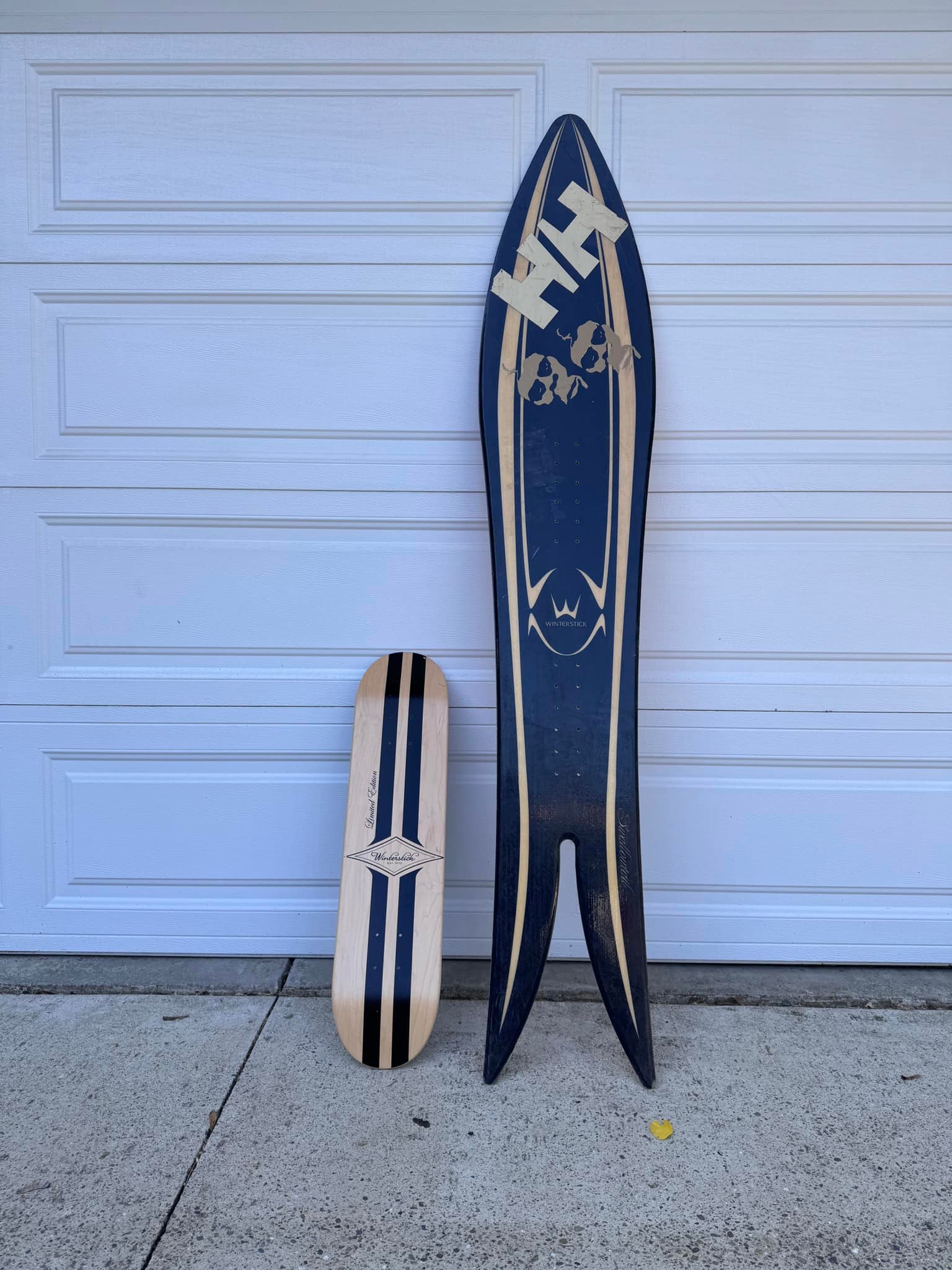 What is the rarity of Winterstick's modern swallowtail snowboard?