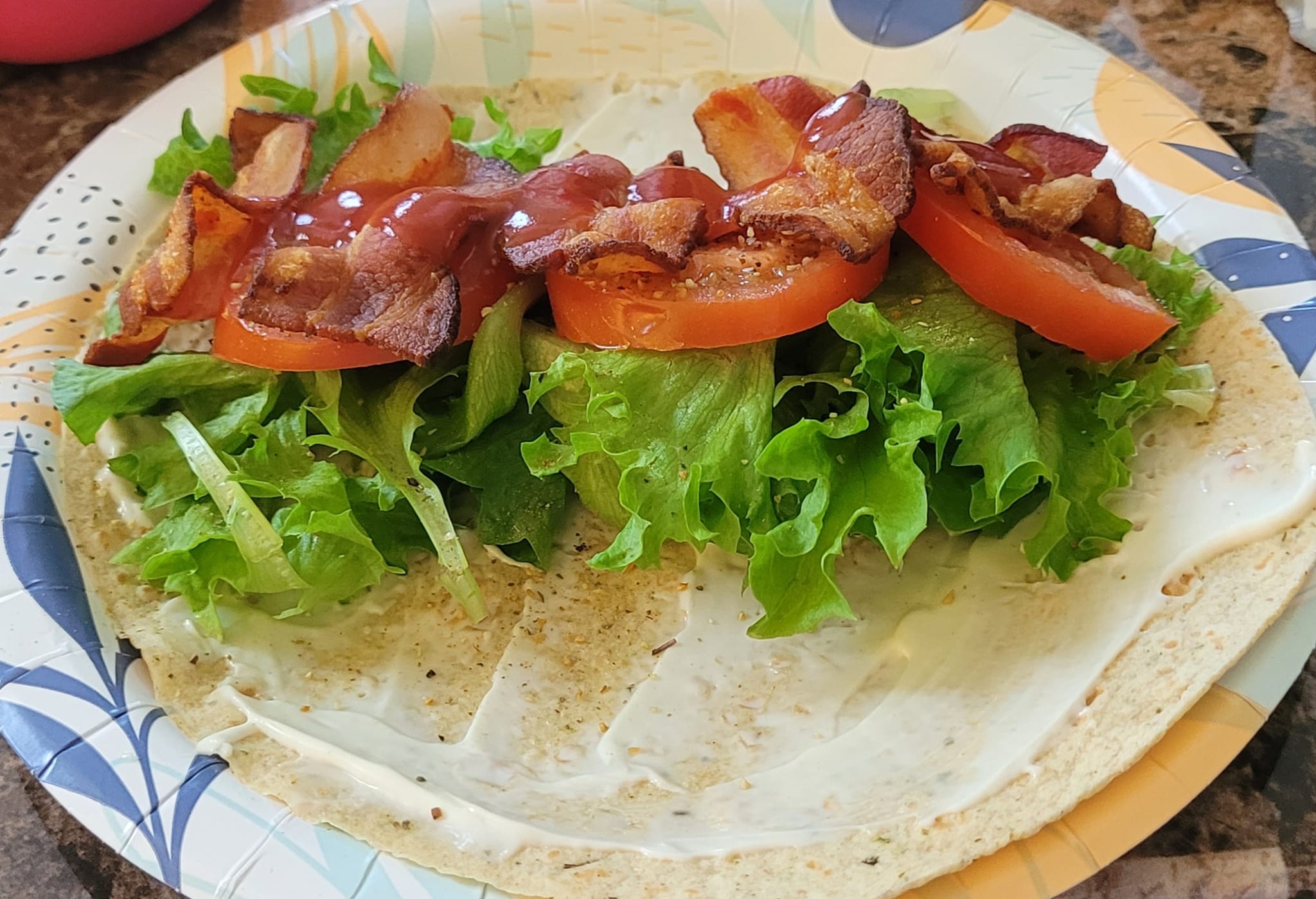 Ozempic user tries bacon with Mission protein wrap