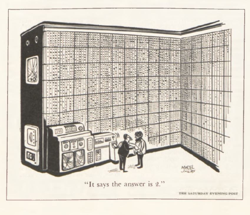 The earliest computer cartoon... - The Saturday Evening Post