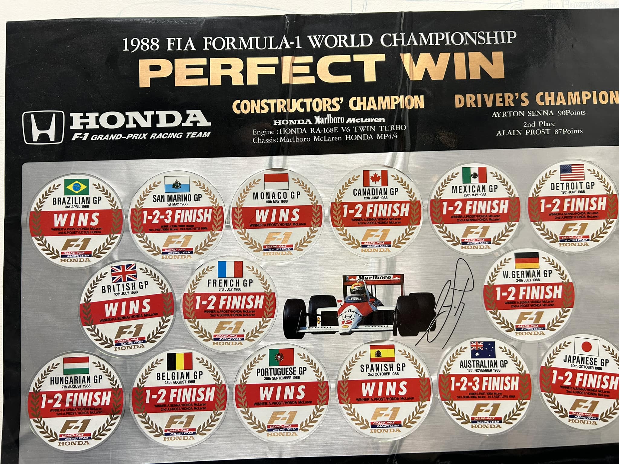 1988 Honda McLaren f-1 championship sticker still new in my 