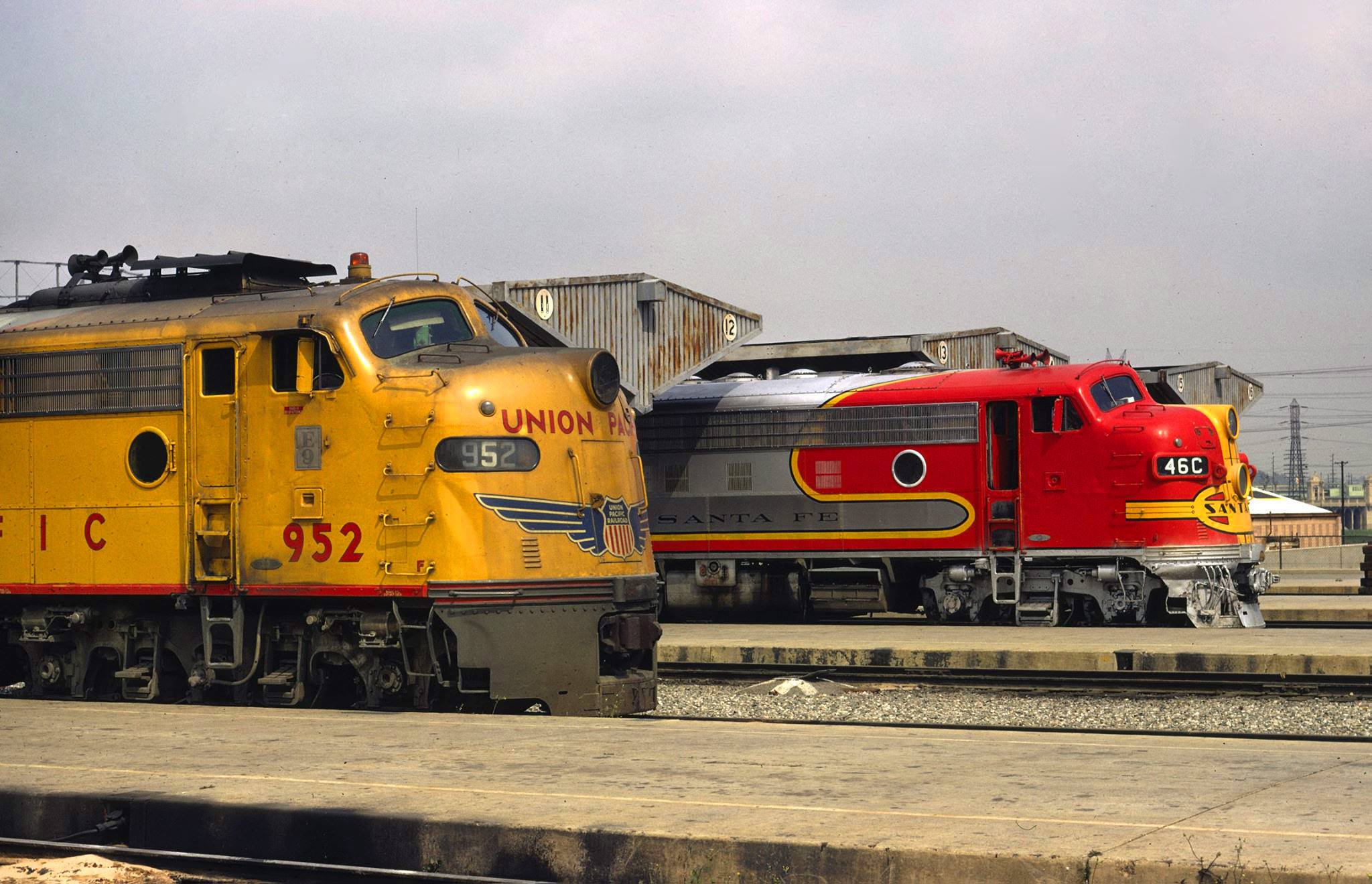 Union Pacific E9A #952 arrives at Los Angeles Union Passenger Terminal