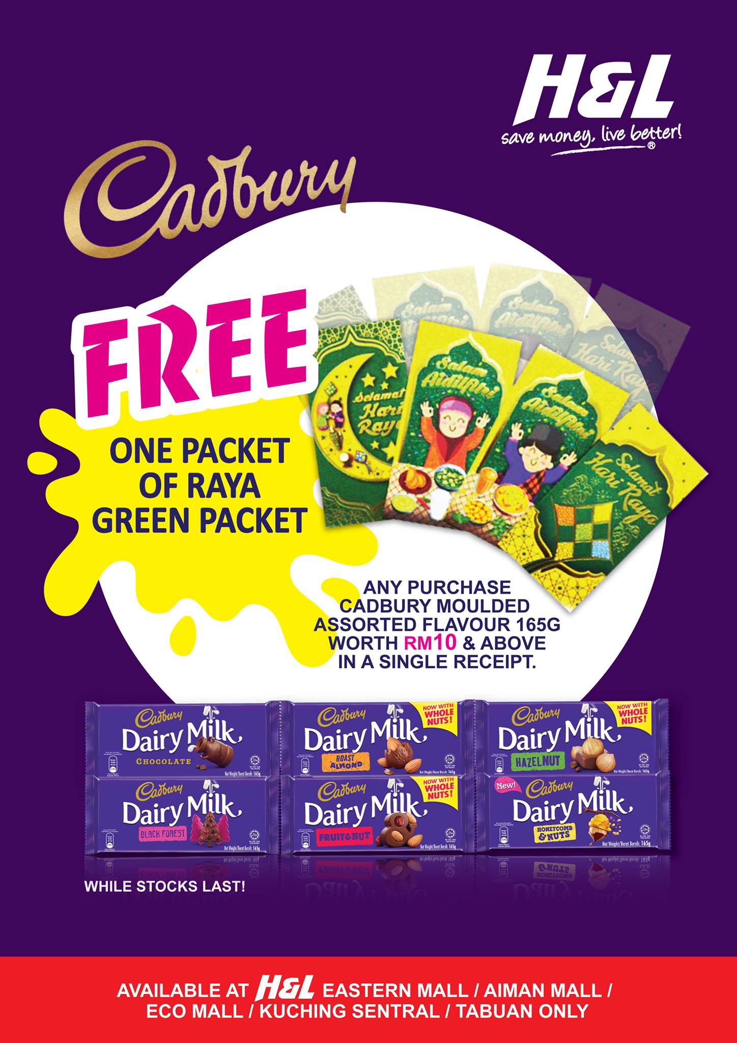 H&L - 📣FREE RAYA GREEN PACKET🤩@ H&L Eastern Mall, Aiman... | Facebook