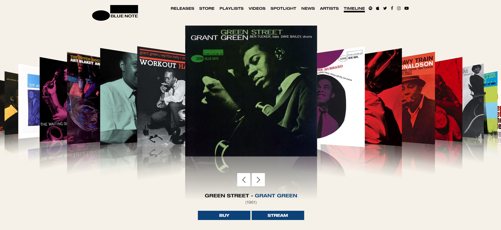 Peruse the entire Blue Note Records catalog from 1939-2020 at www
