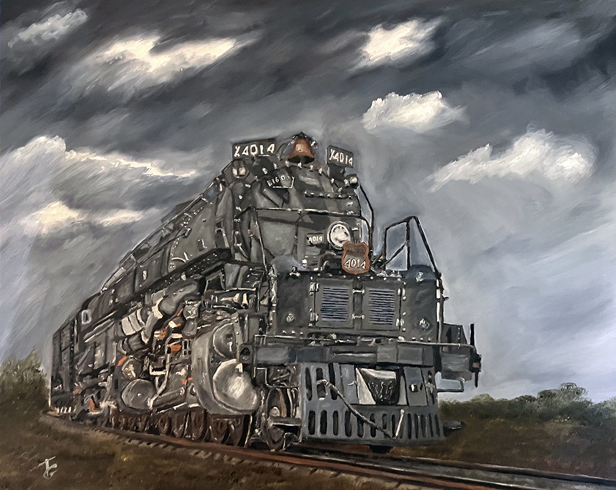 Big Boy 4014 painting for office wall inspiration