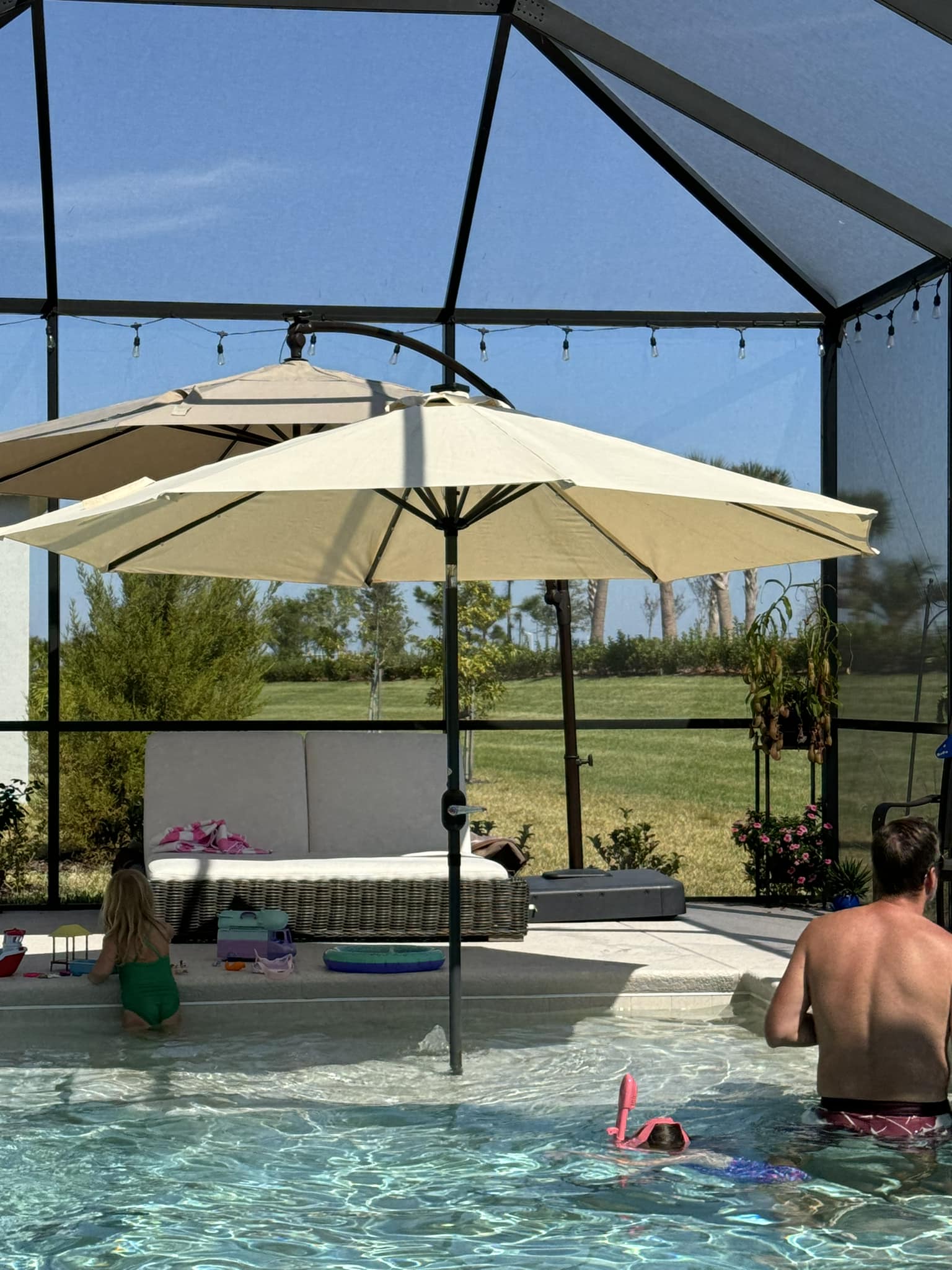 hampton bay patio umbrella lower post Garden Winds Custom Fit Replacement Canopy Top Cover Compatible with The UB003A, 314020938 6.5' x 10' The 45.6 in Umbrella with rust-resistant pole and