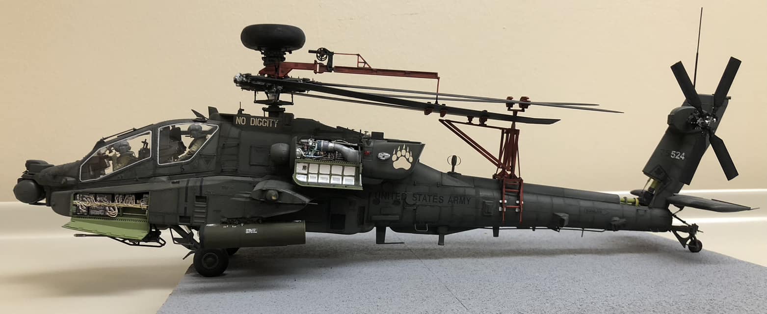 Maquette Hélicoptère AH-64D Apache Block II Late Version Academy 1:72 - Neuf