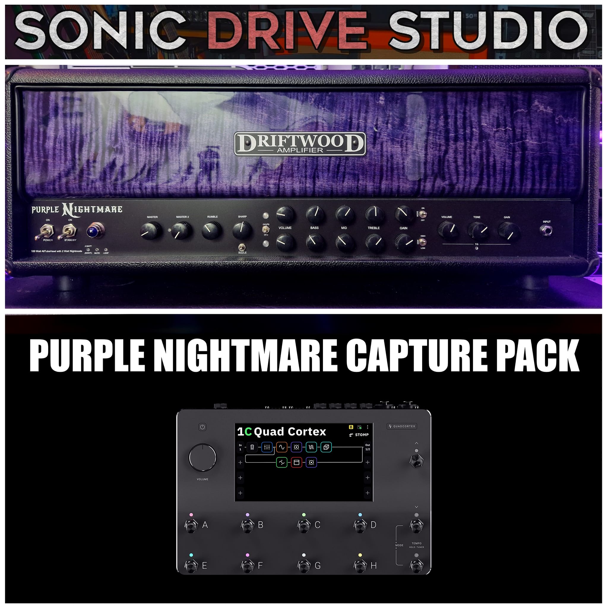Quad Cortex Driftwood Purple Nightmare capture pack
