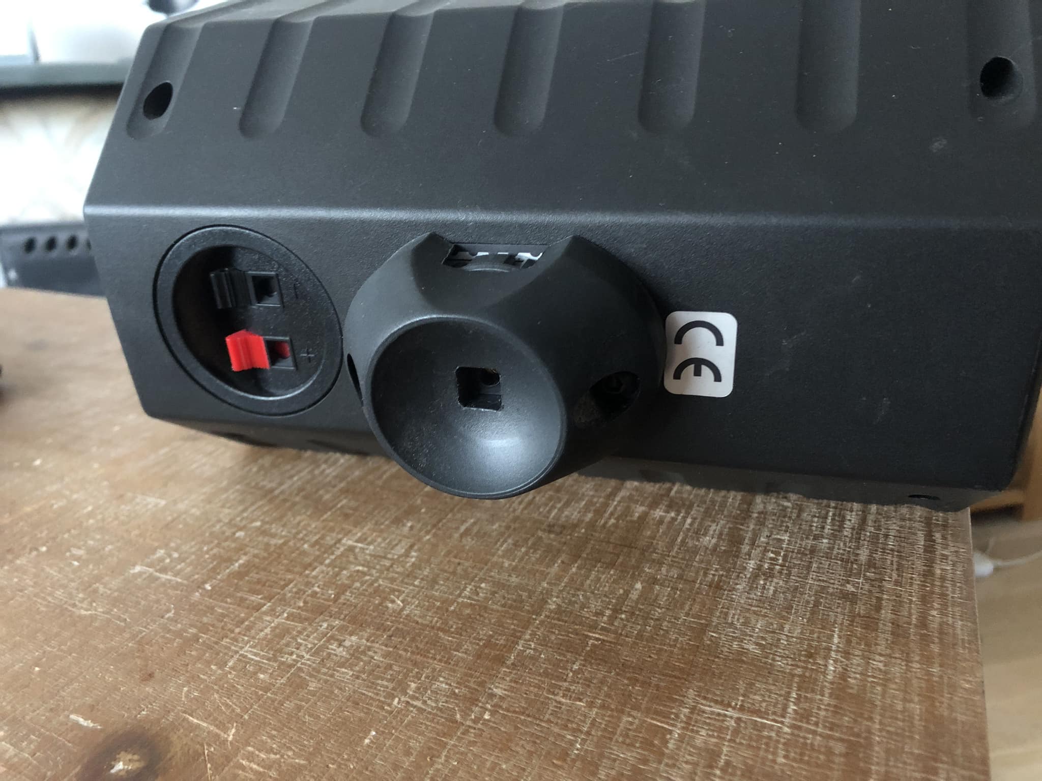 What wall bracket system works with surround sound speaker mounts?