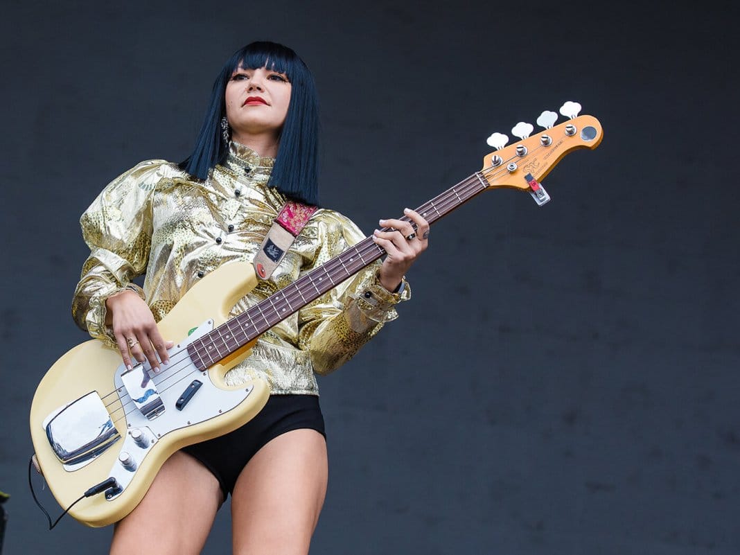 Khruangbin's Laura Lee with her SX bass