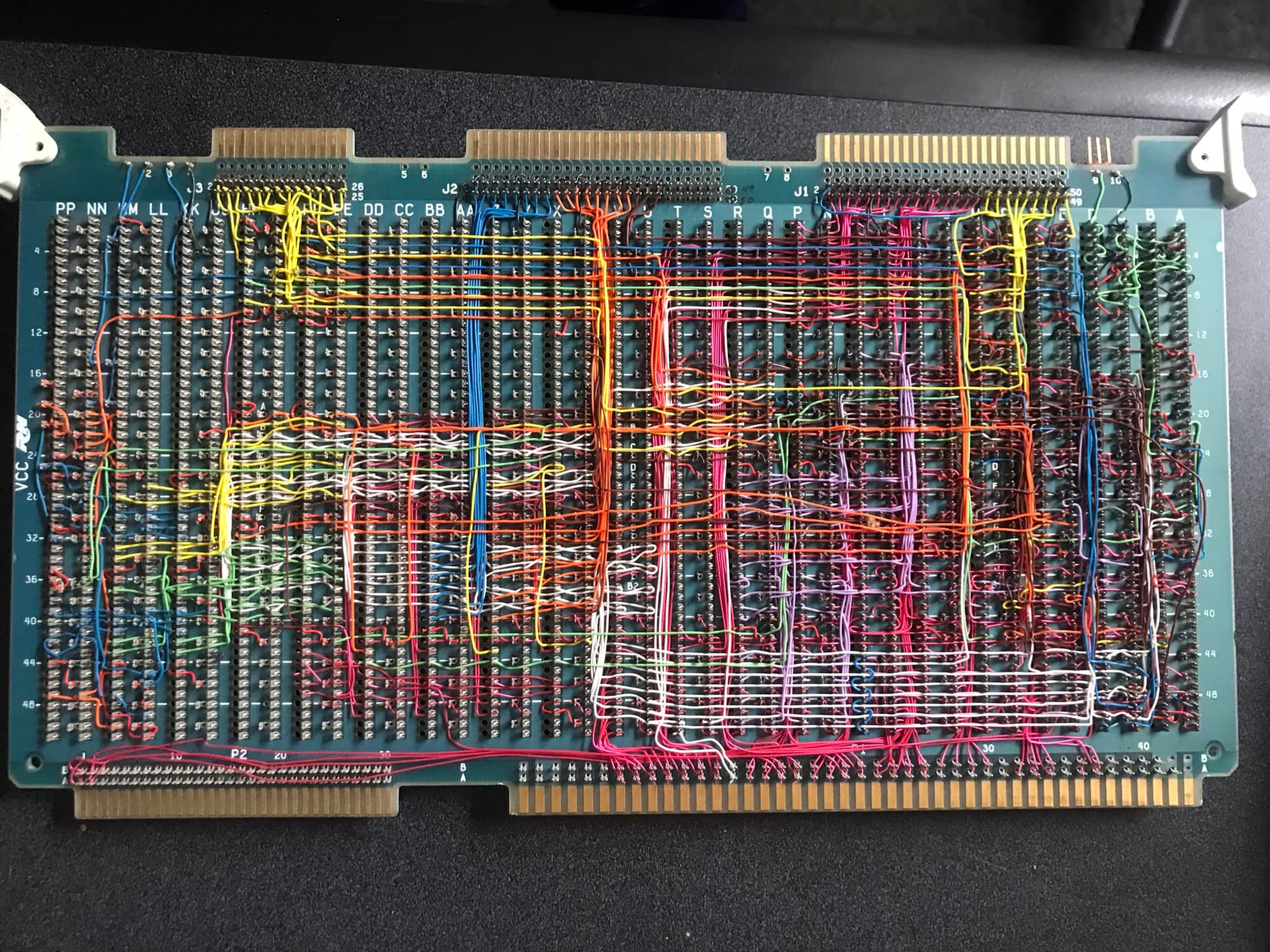 Vintage Sun 2/60 computer card with TTL logic components