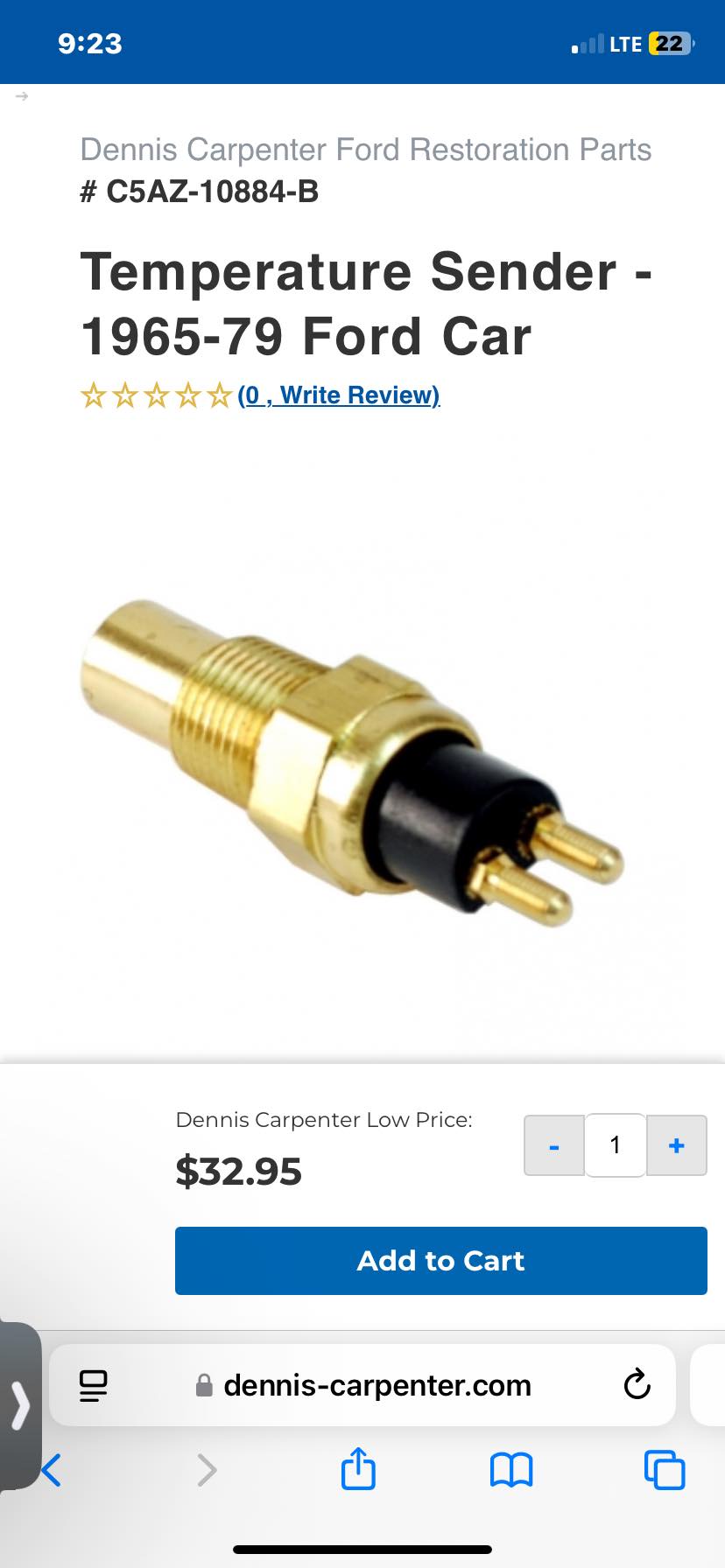 Does anyone know the right single wire coolant temp sensor for