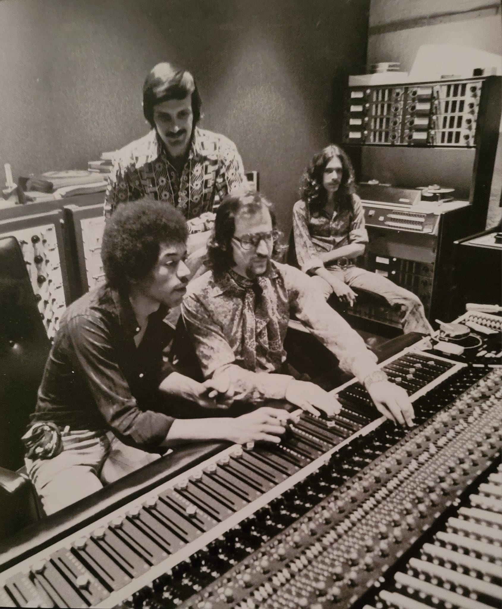 Jimi Hendrix at Electric Lady Studios NYC in 1970