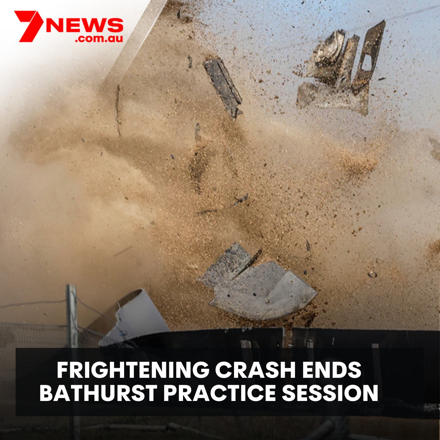 7NEWS - The car exploded after flying off the track. DETAILS: https ...