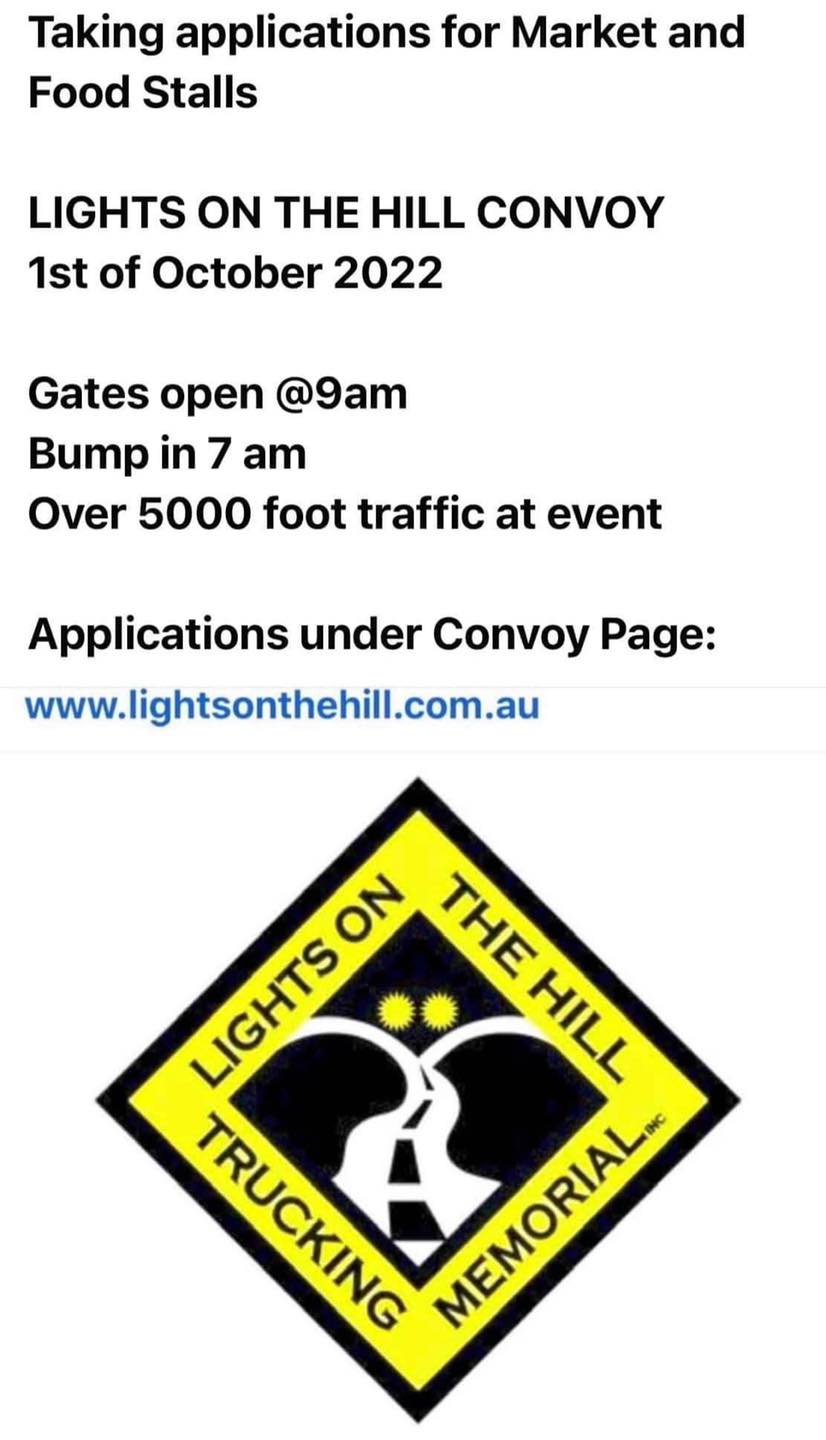 Lights on the Hill Trucking Memorial Inc - Stall holders wanted ...
