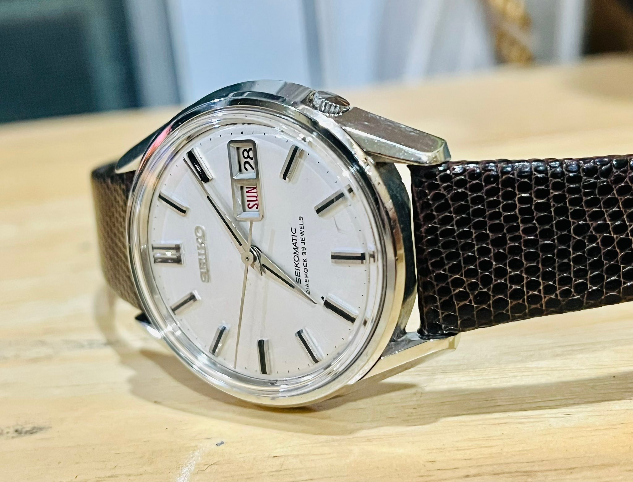 Seikomatic 39 jewels watch with gold cap