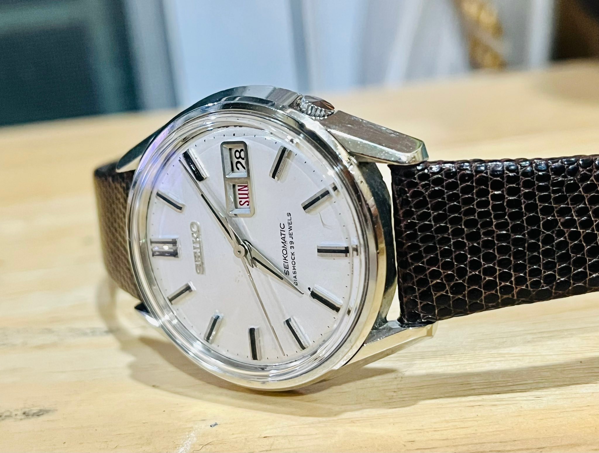 Seikomatic 39 jewels watch with gold cap