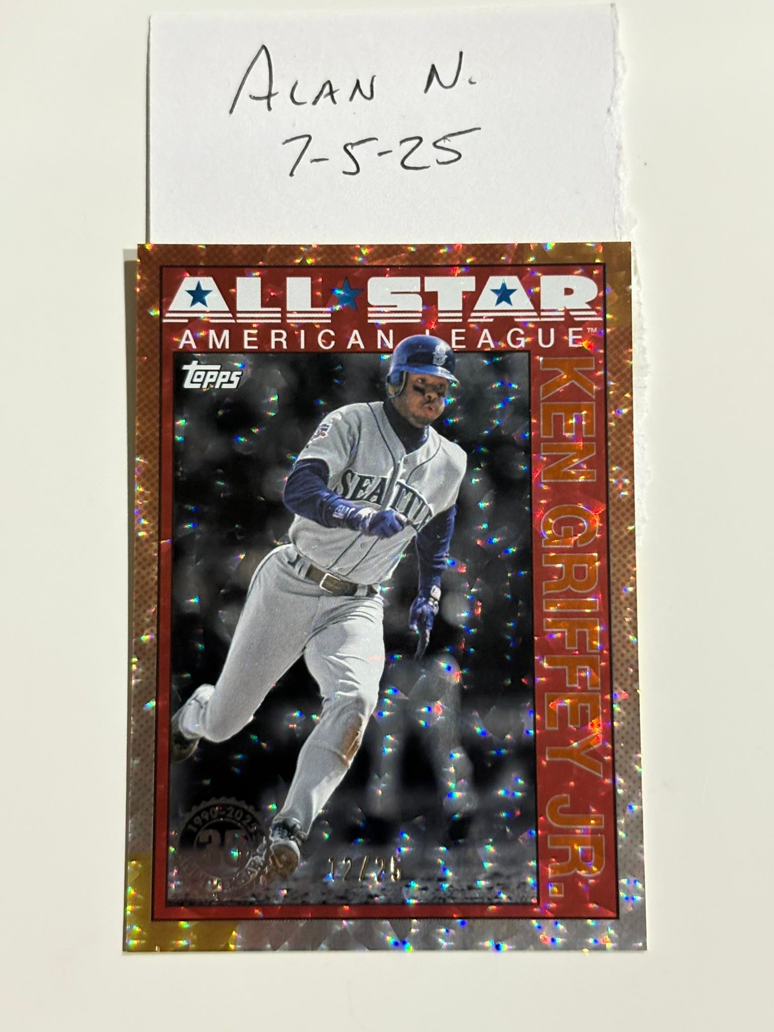 Mint Ken Griffey Jr. baseball card. This is a 2025 Topps Stadium