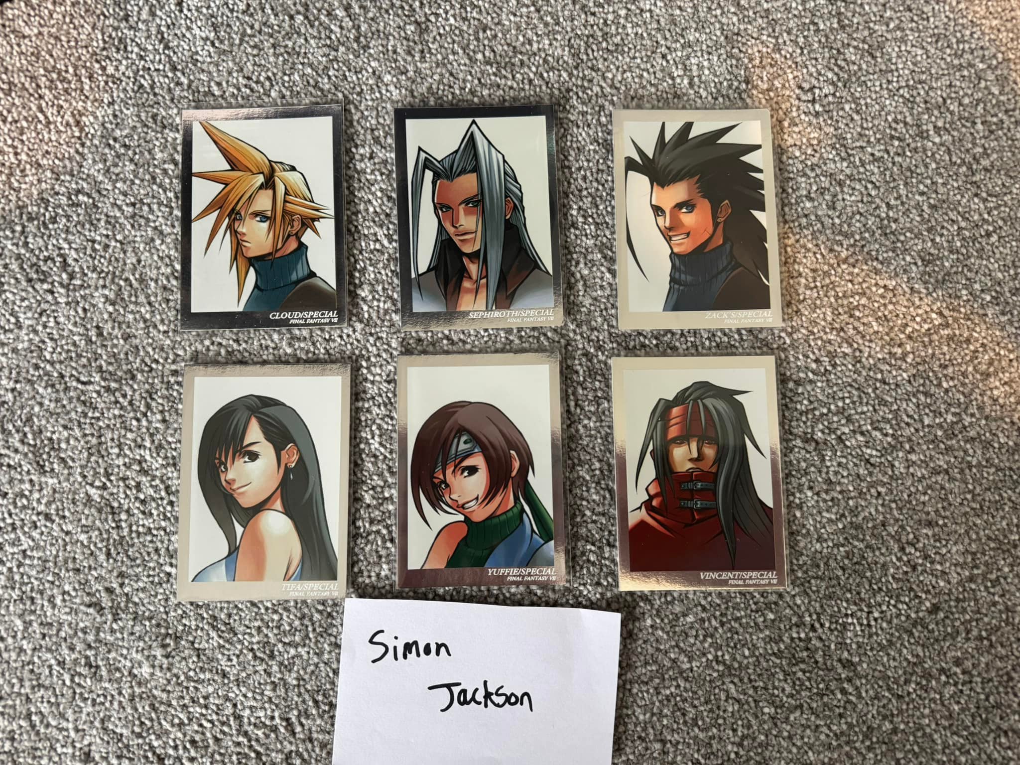 Final Fantasy metal token set for sale: Sephiroth, Clue, and Treasure