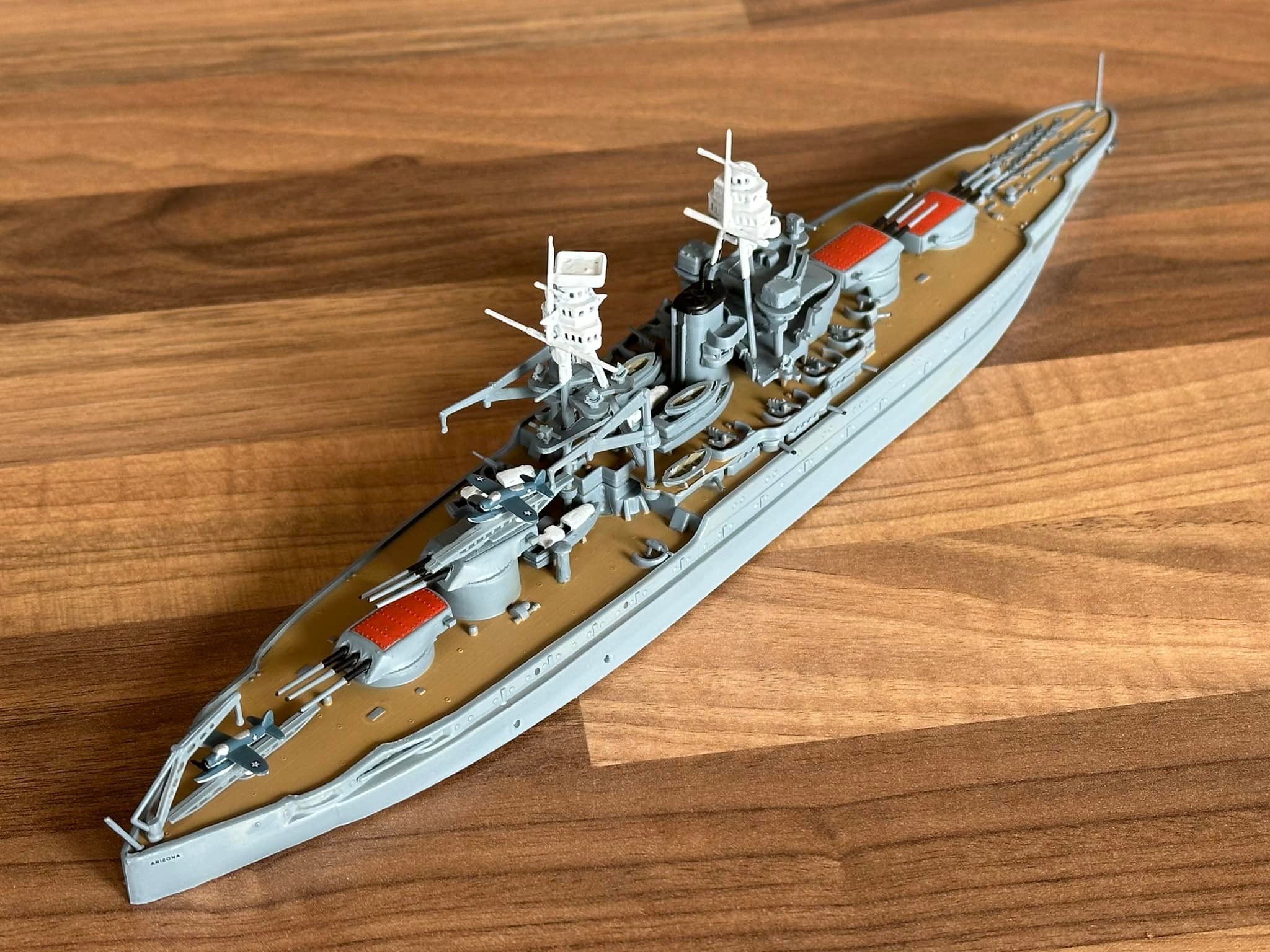ZEZEFUFU Papier 3D 1/250 US Navy USS Arizona BB-39 Modèle de cuirassé pour objets de collection militaires nautiques (kit non assemblé