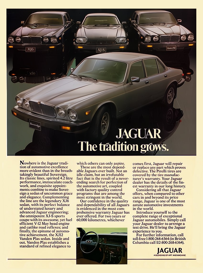 1984 Jaguar models in Canada