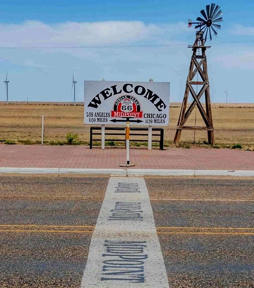 Midpoint of Route 66 between Chicago and Los Angeles