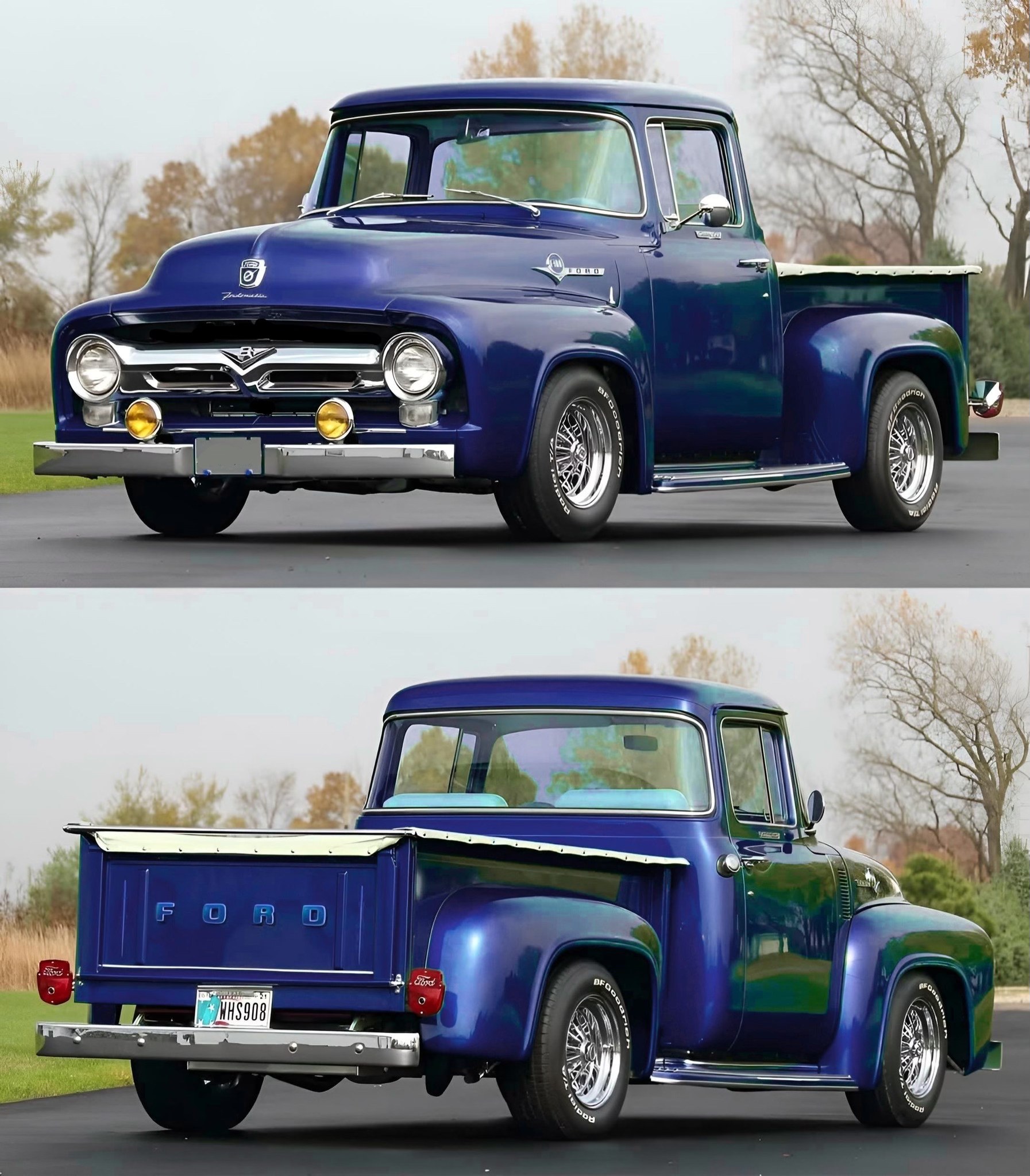 1956. Ford F-100 Custom Cab Pickup.
