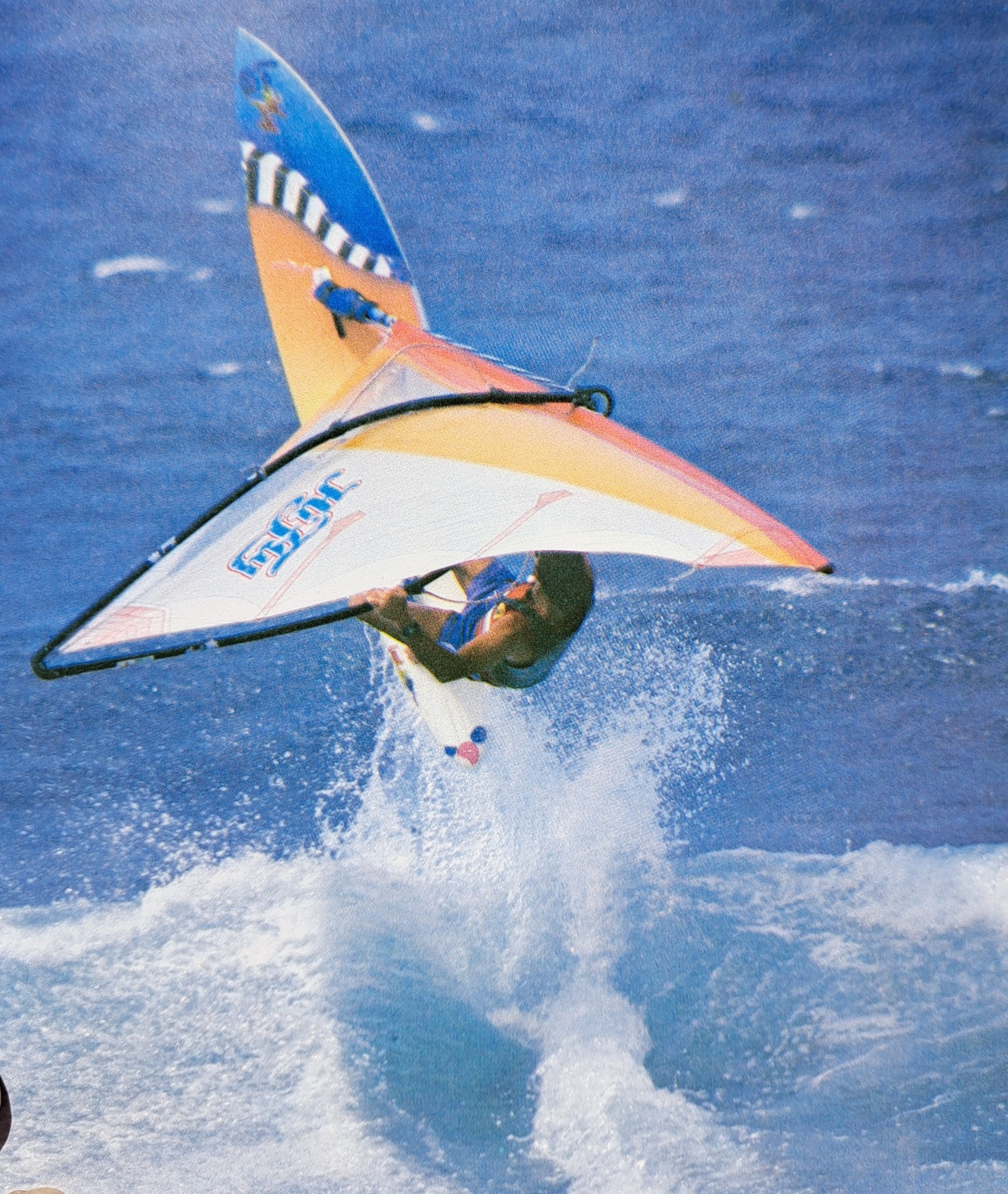 Alan Cadiz and author windsurfing on North Shore, Oahu in 1983