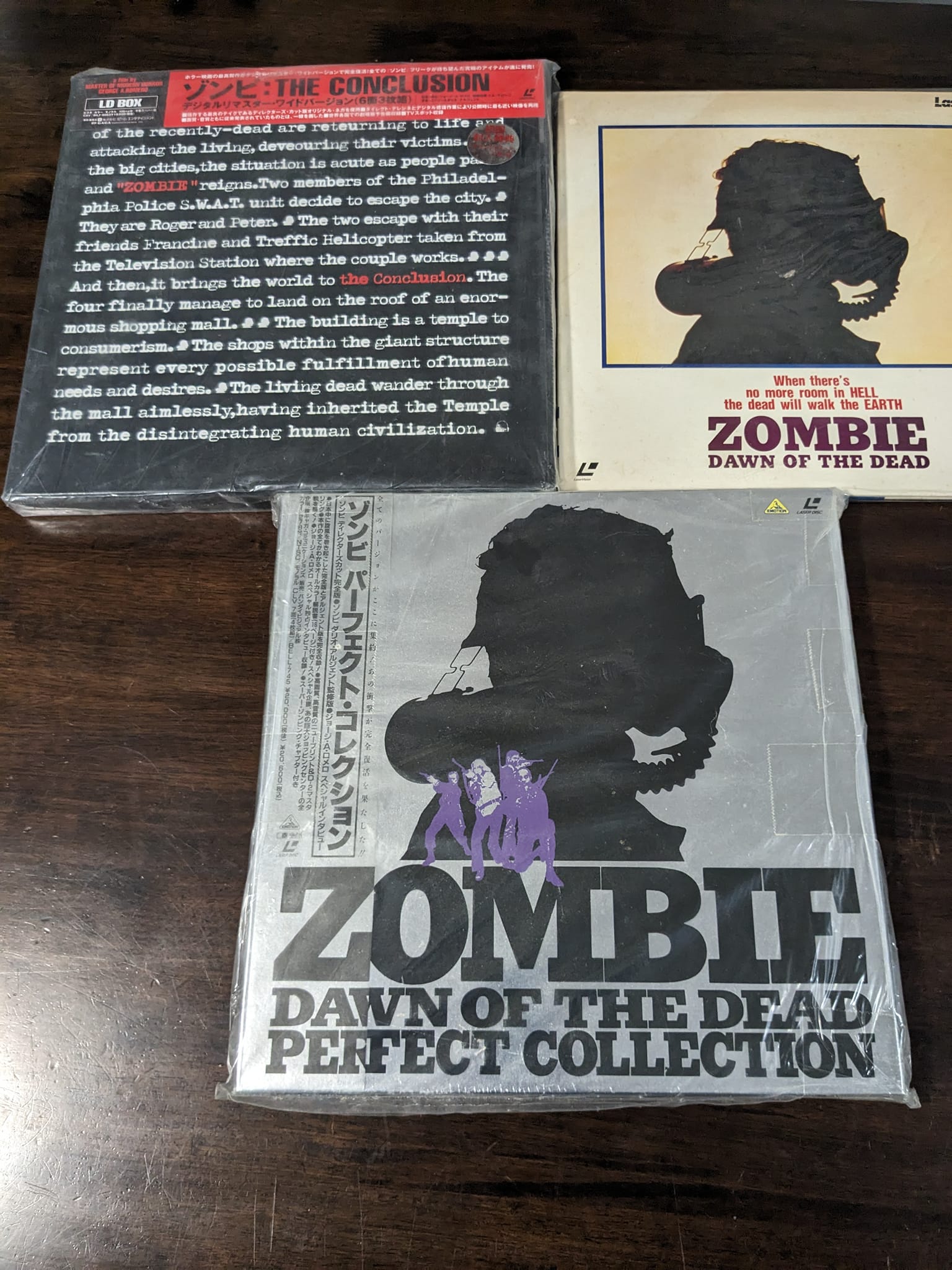 Next for Dawn Of The Dead is all the laserdiscs editions German