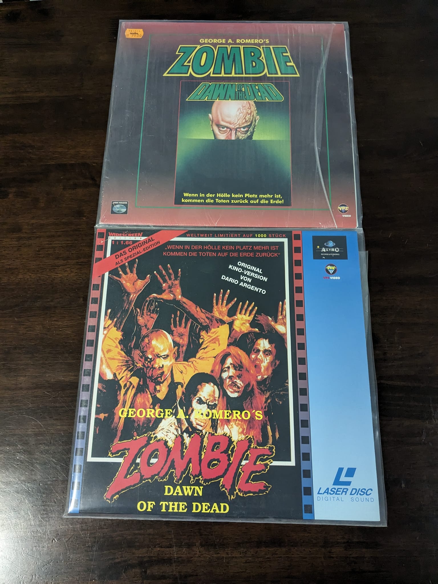 Next for Dawn Of The Dead is all the laserdiscs editions German