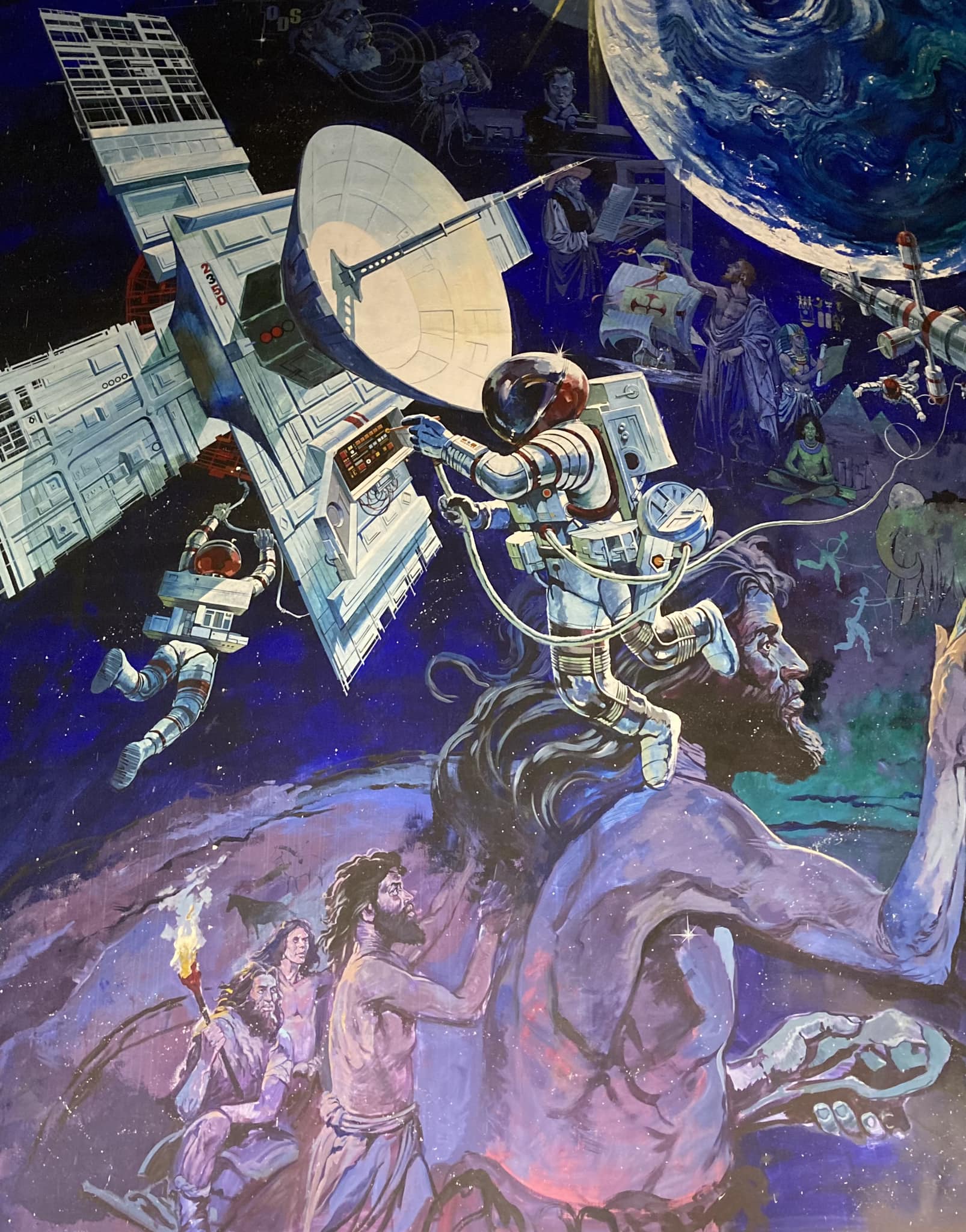 Spaceship Earth painting detail
