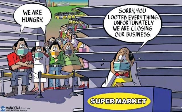 IOL News - Today's cartoon by Mangenatoons #Unrest...