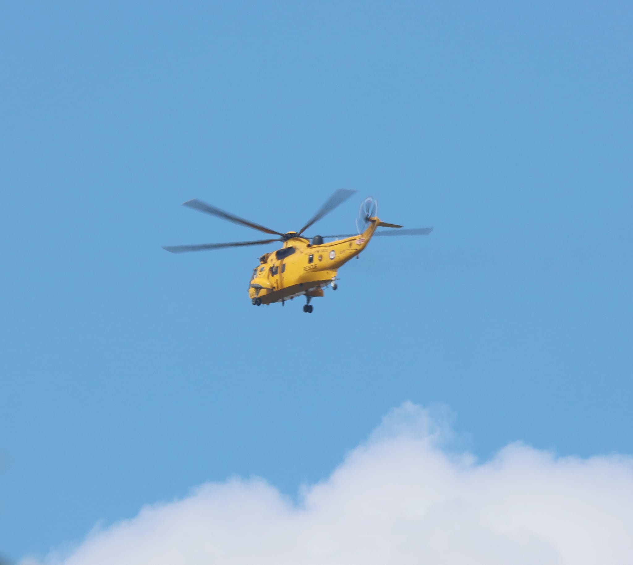 Westland Sea King XZ597 spotted over garden