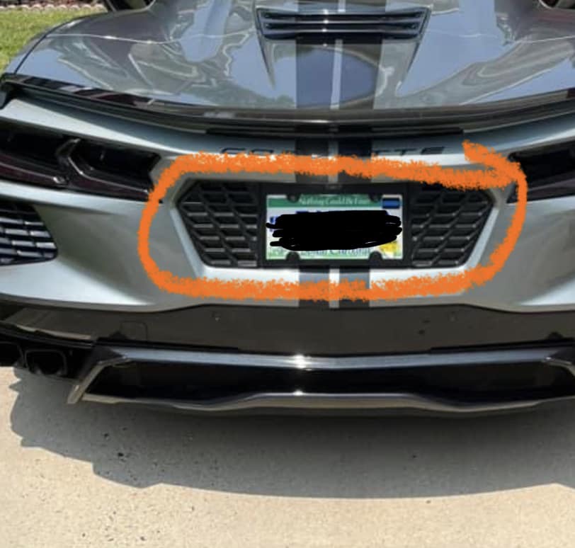 Amplify Orange Carbon Fiber License Plate Frame For 2022 Corvette C8 Stingray – Rear