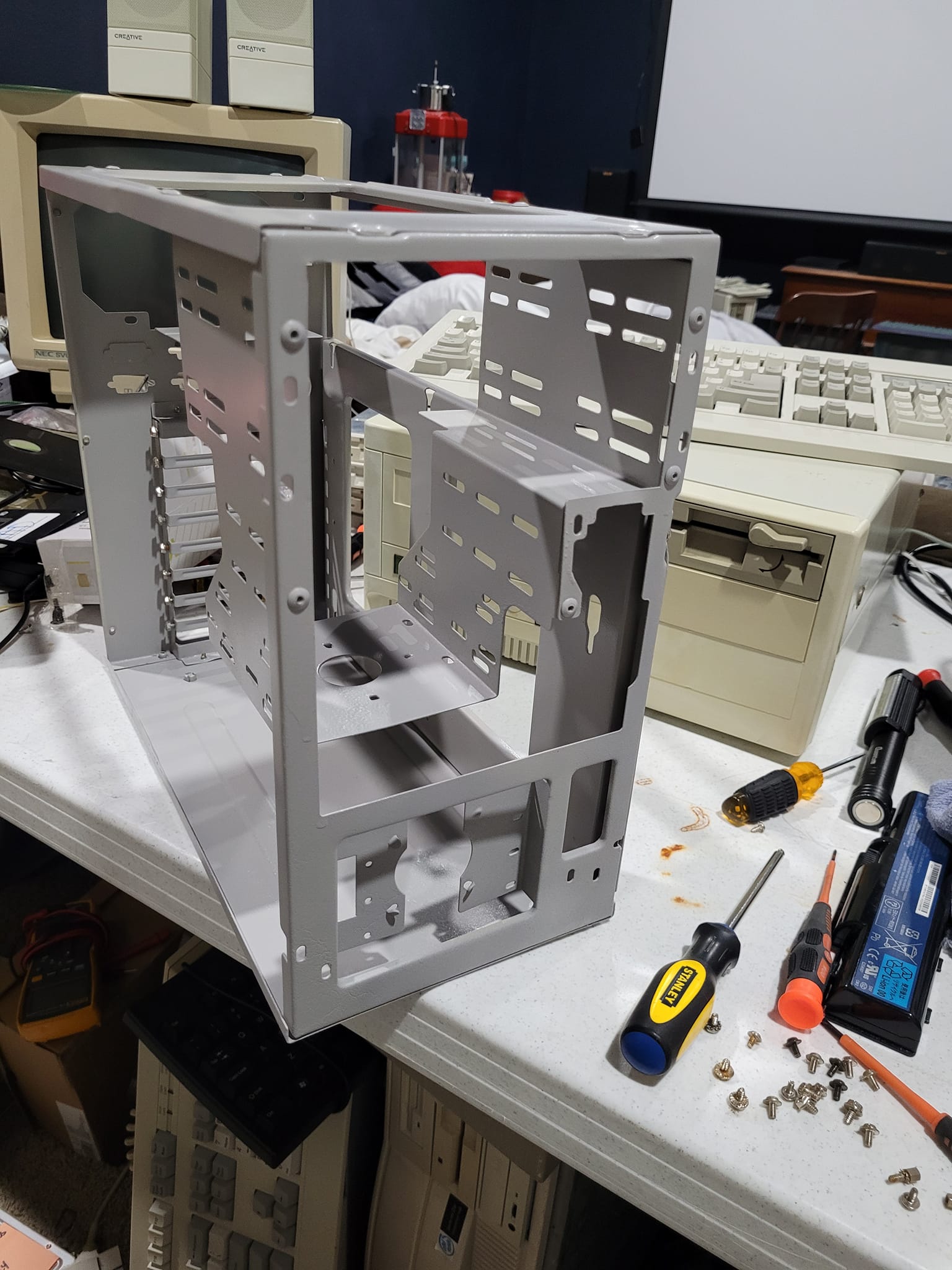 Restoring a vintage computer case for VCFSW 2025