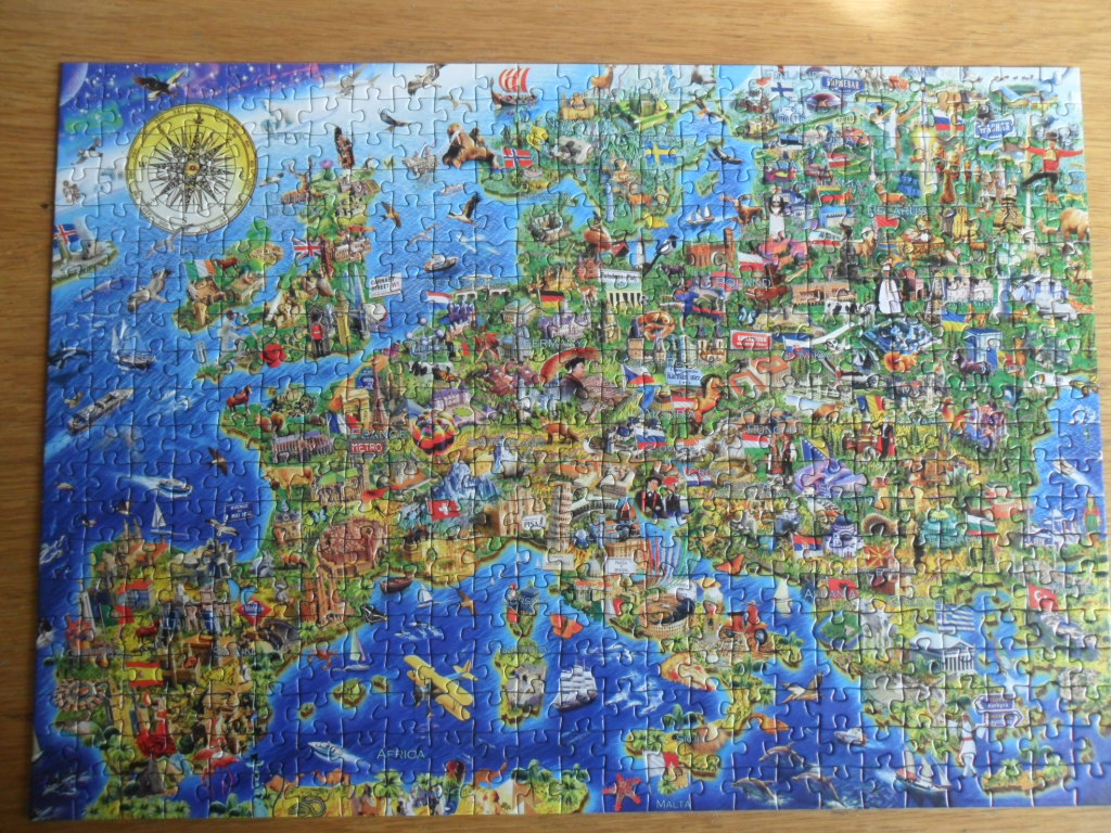 Educa's The World Map 4000 pieces jigsaw completed in a month