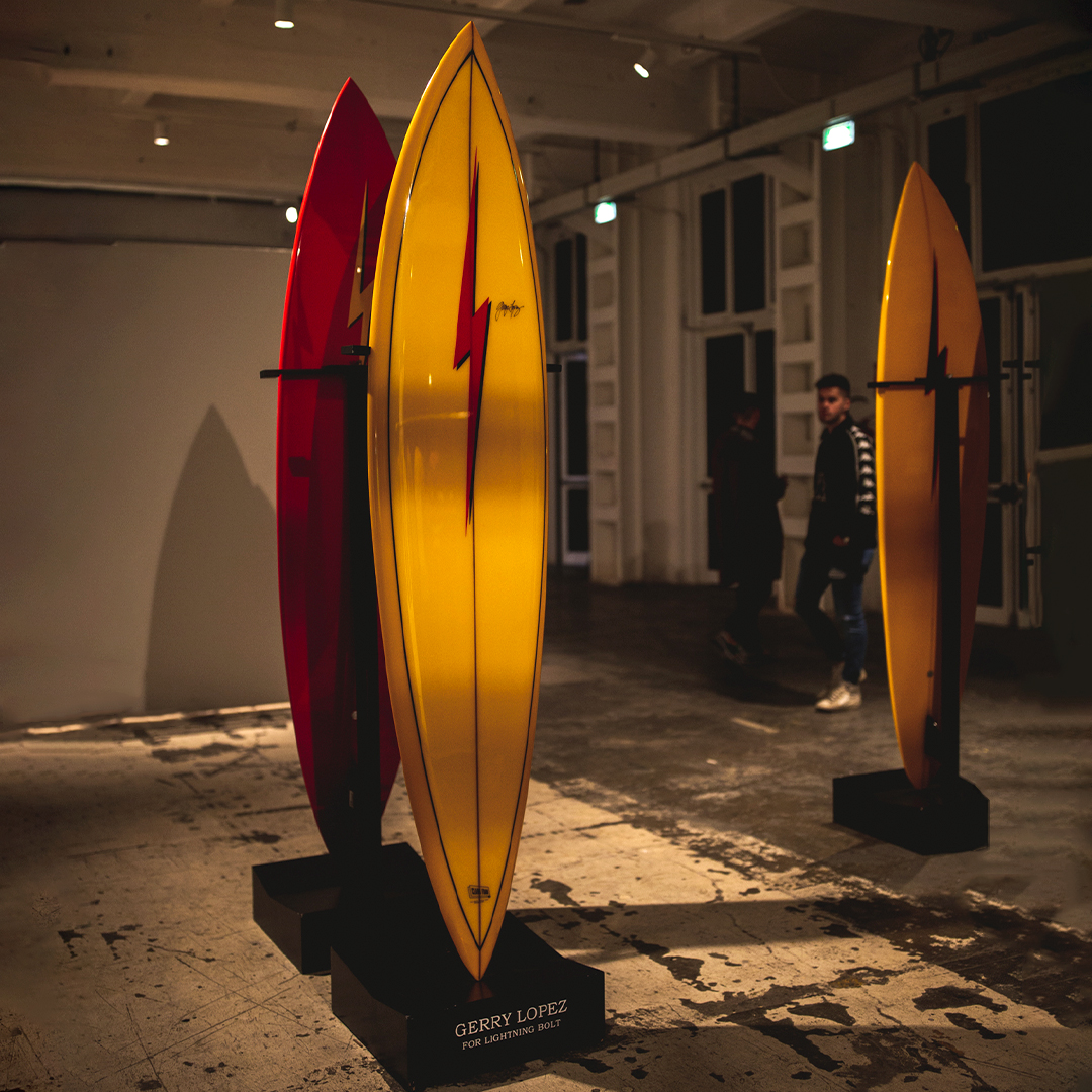 Gerry Lopez Lightning Bolt Pipeliner 'Tropical Storm' surfboard