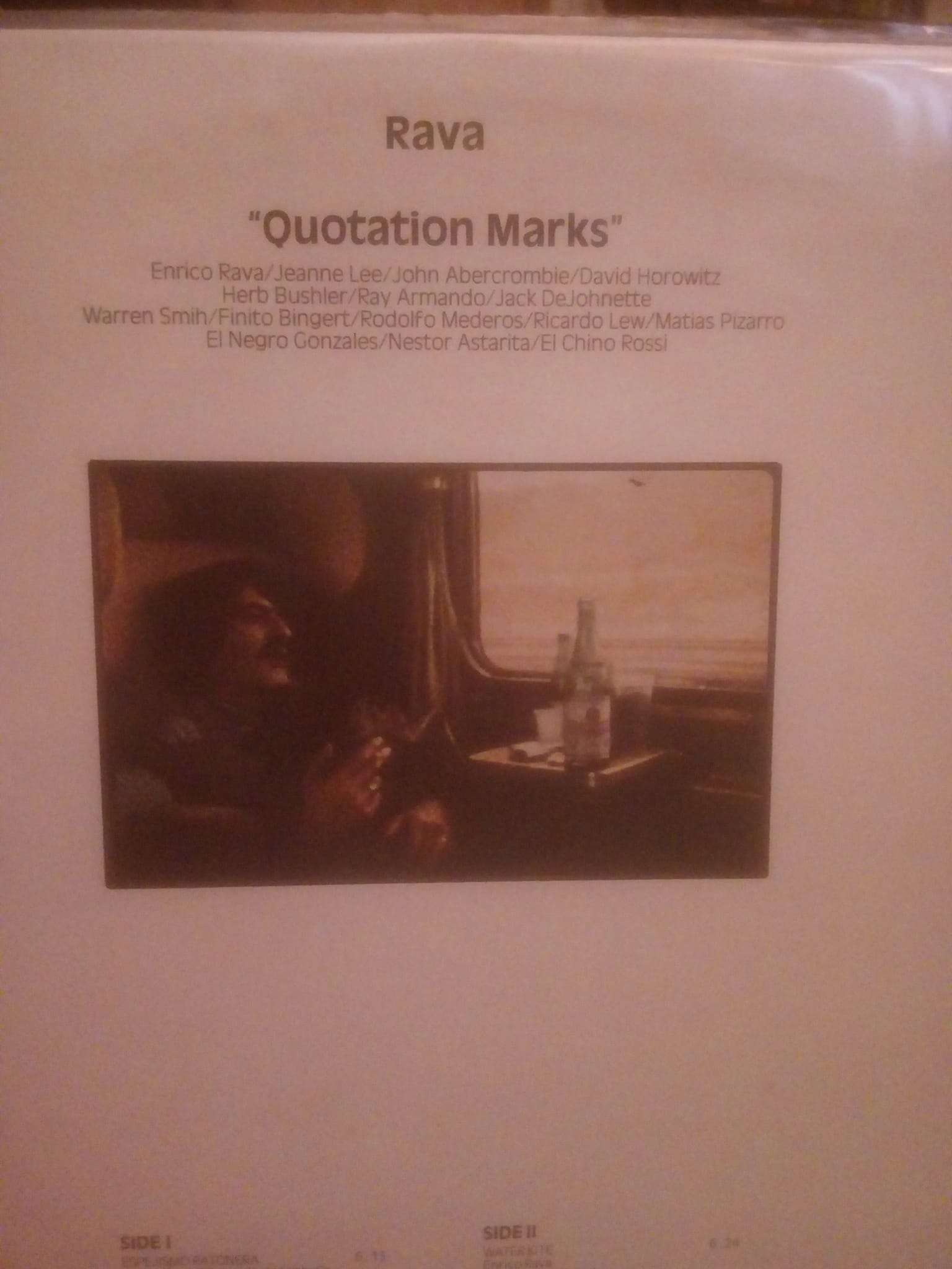 Enrico Rava's Quotation Marks 1976 German issue