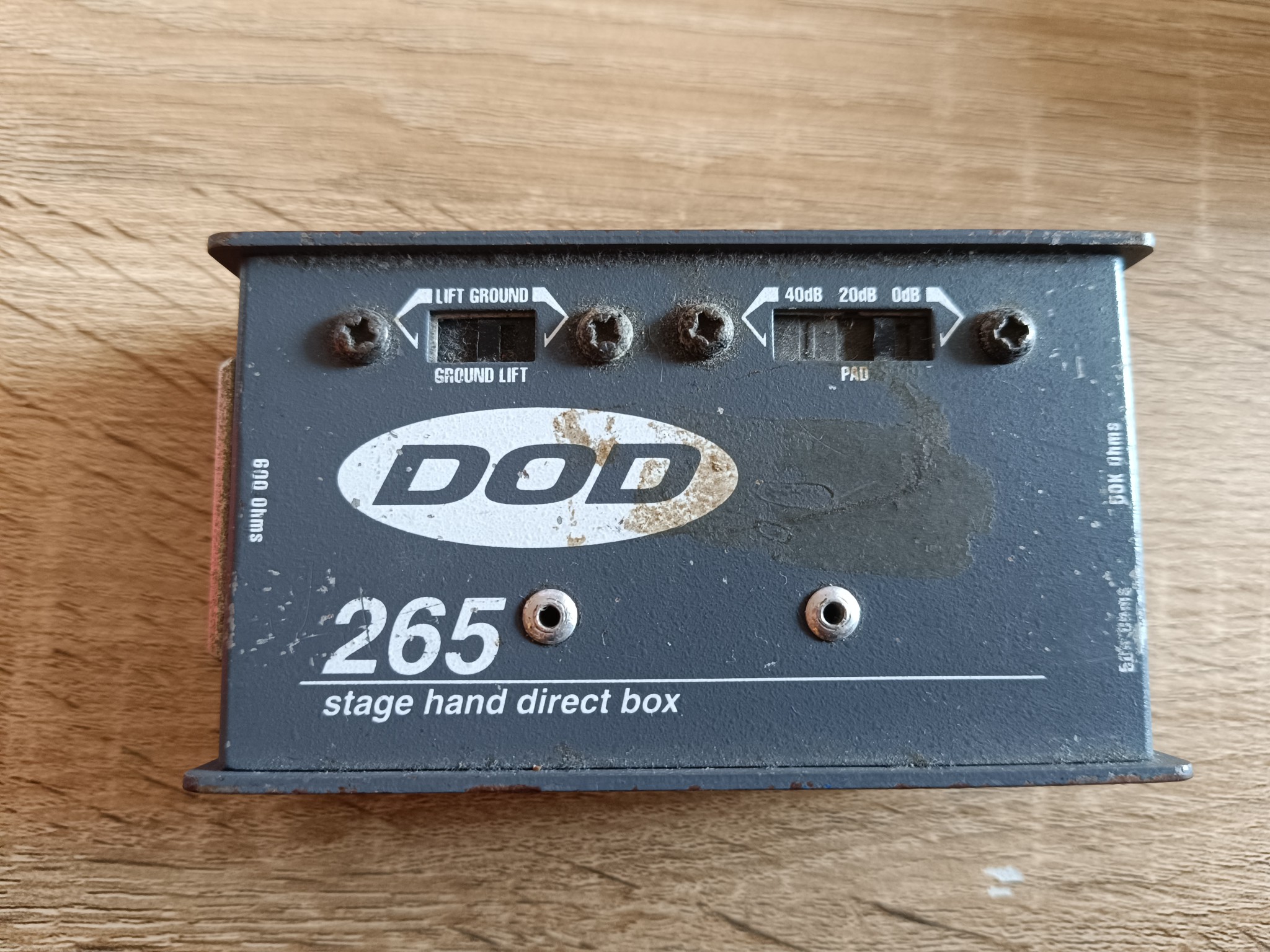 What is the use of a DOD direct box in a studio or live situation?