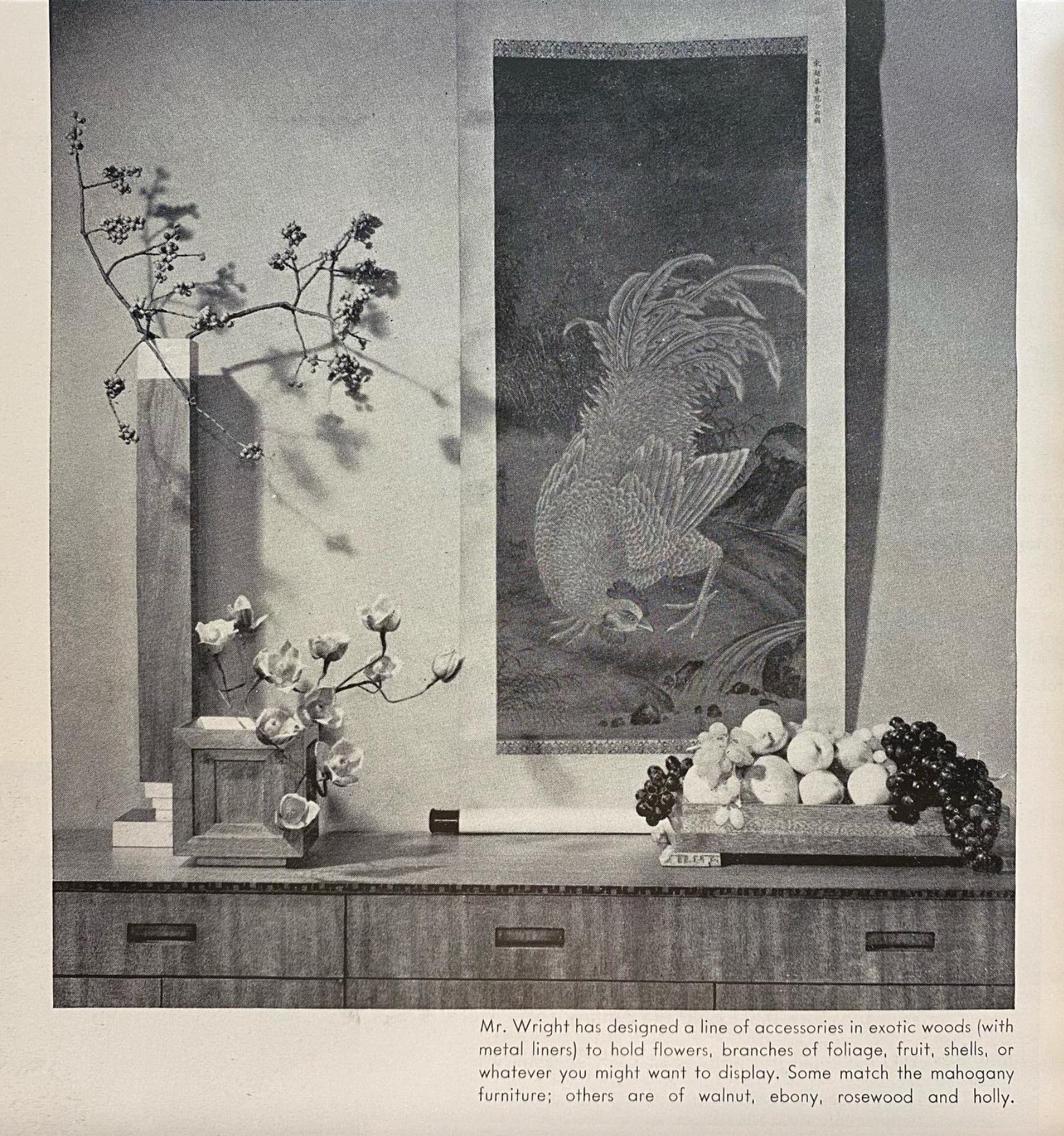 Frank Lloyd Wright collection with Martin House roof tile and