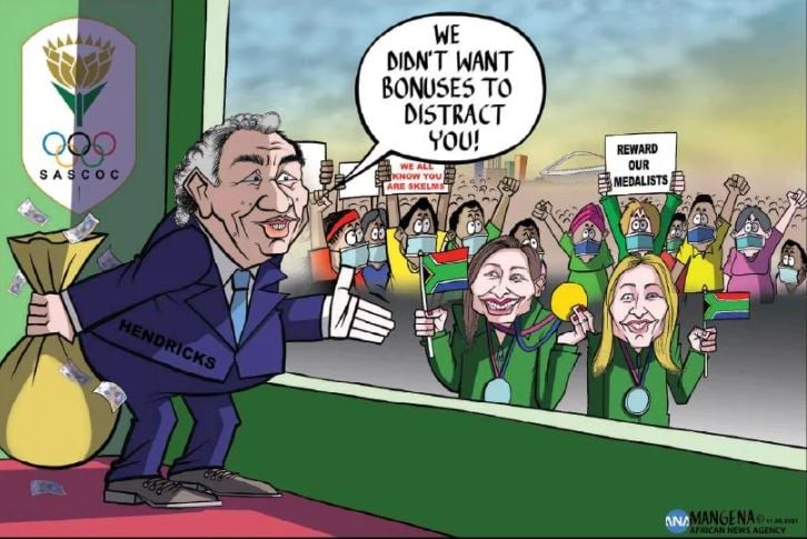 IOL News - Today's cartoon by Mangenatoons #Olympics2020...