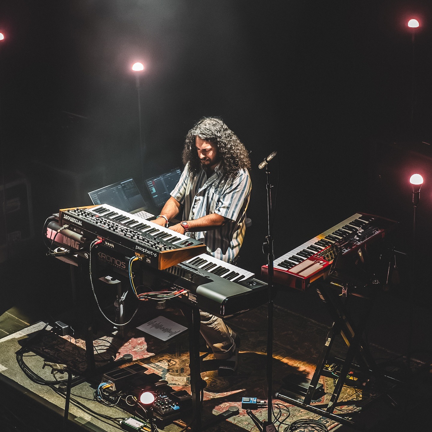 Romantic piano octaves drenched in reverb on some remote keyboard ...