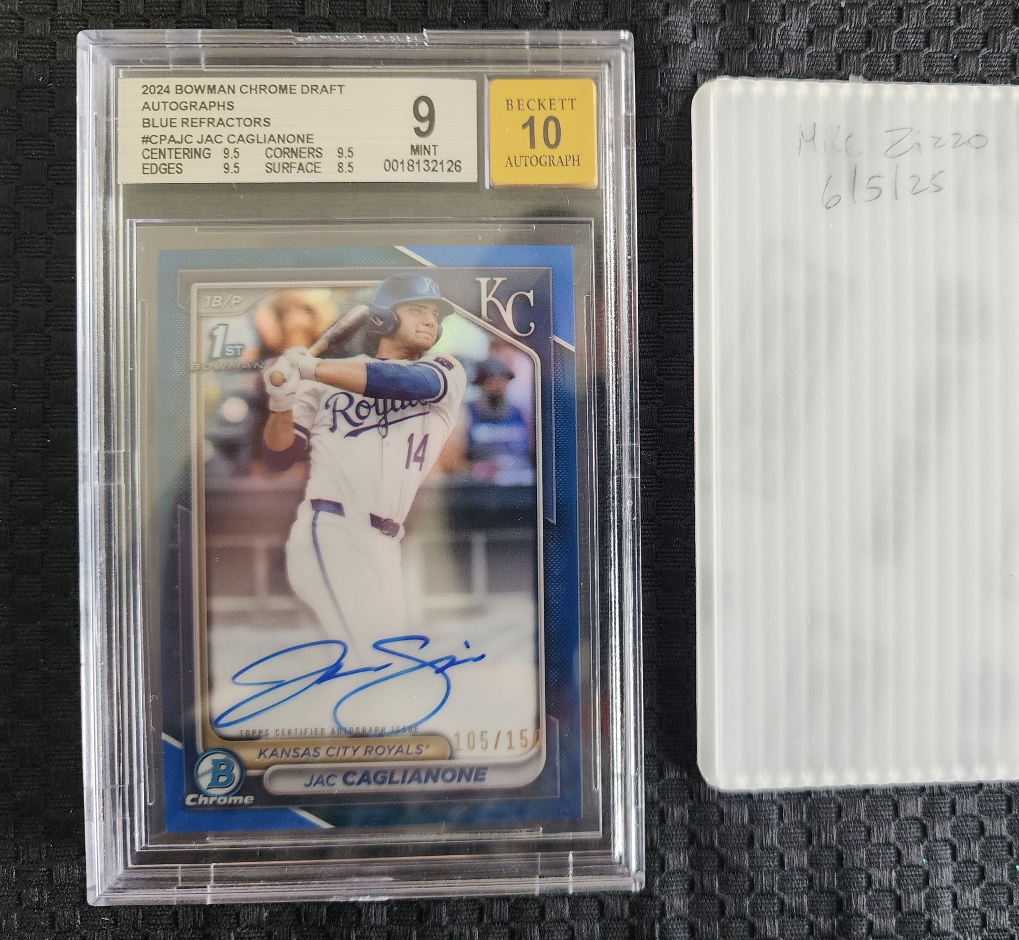 What to do with 2024 Bowman Chrome blue refractor Jac Caglianone 